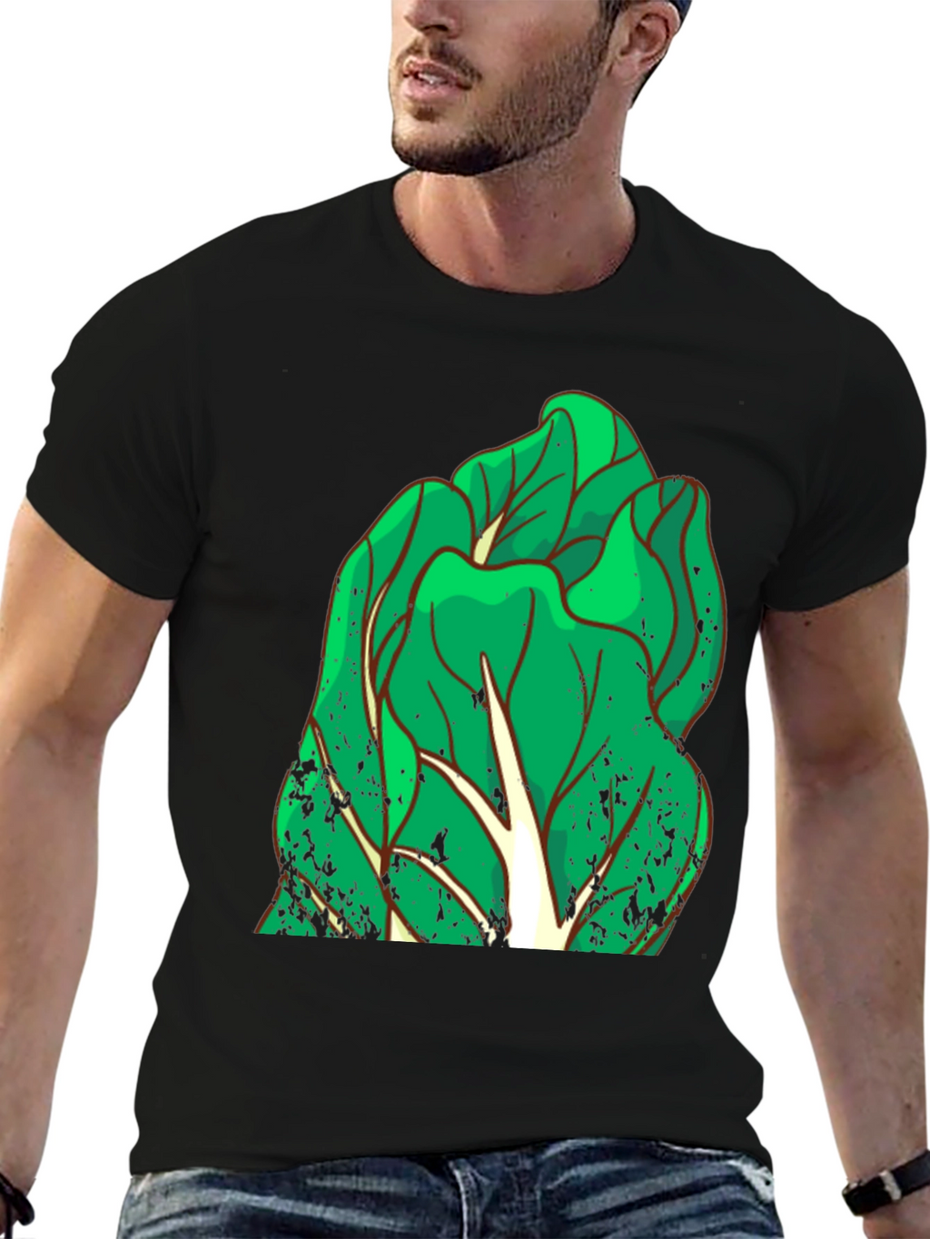 Leafy Green Graphic Tee - Unique Vegetable T-Shirt