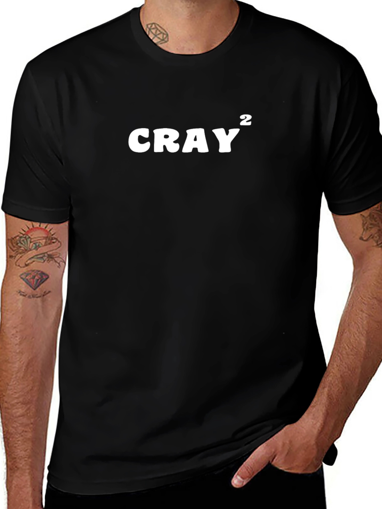 CRAY² Graphic Tee - Classic Black Cotton T-Shirt