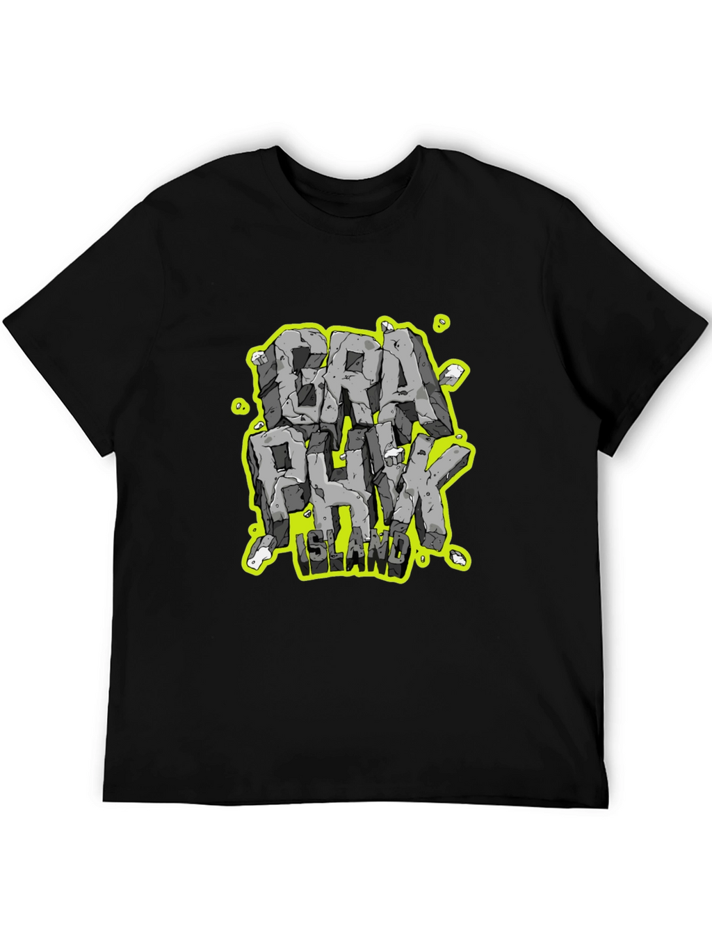 Graphunk Island Graphic Print Black T-Shirt