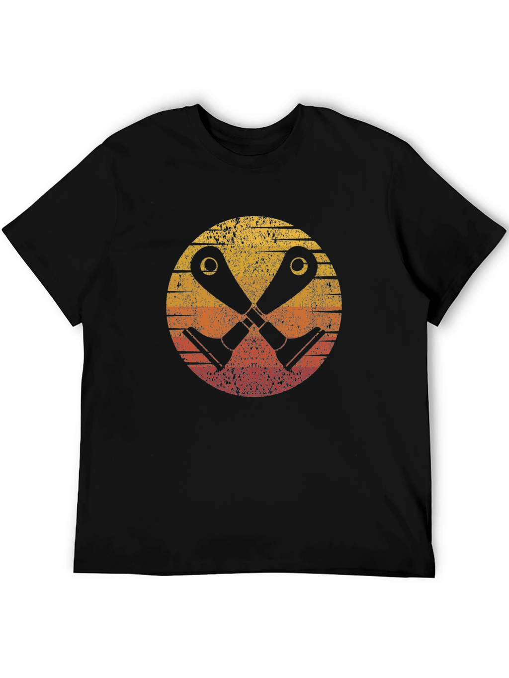 Retro Sunset Crossed Binoculars Graphic Tee