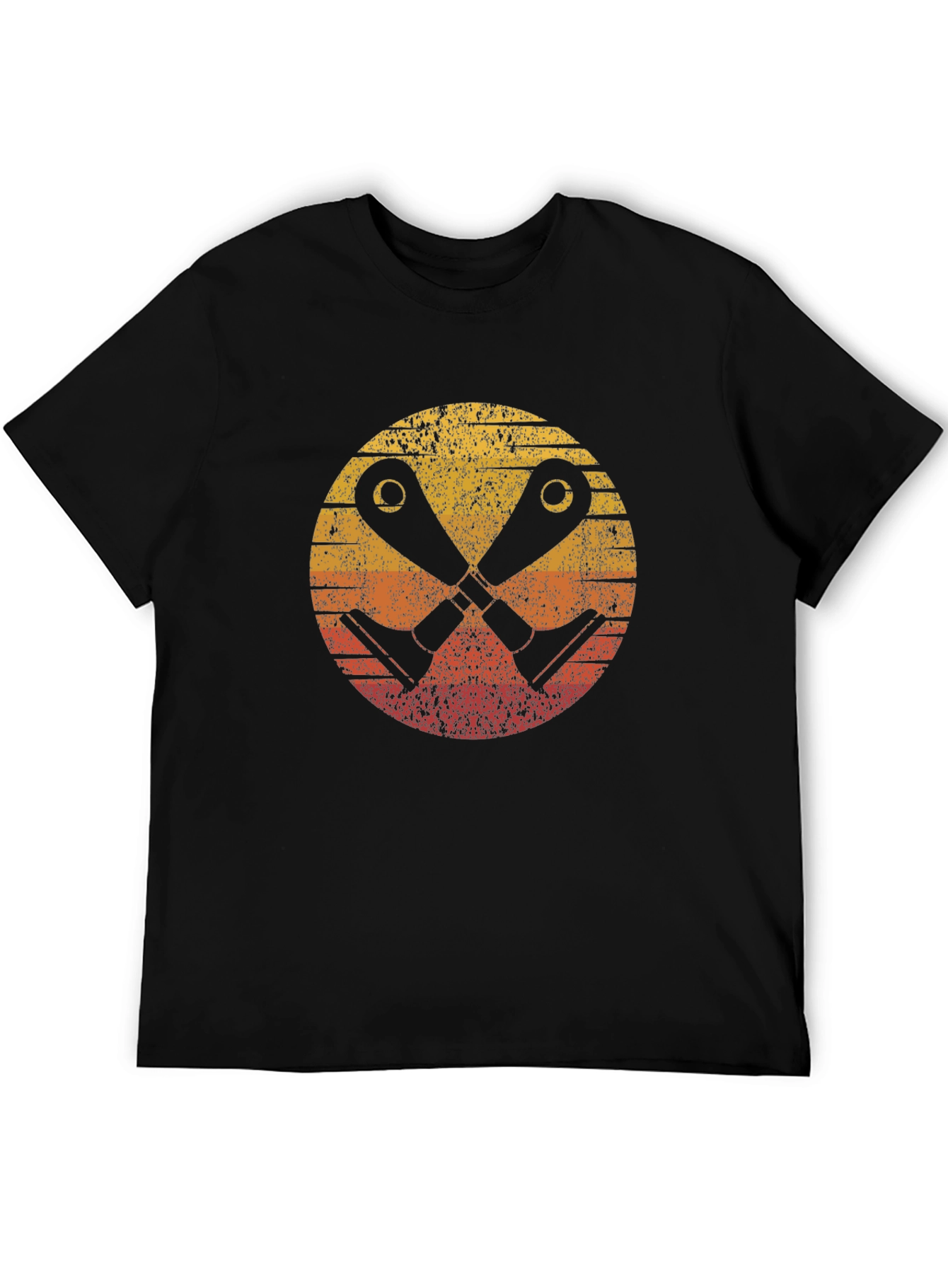 Retro Sunset Crossed Binoculars Graphic Tee