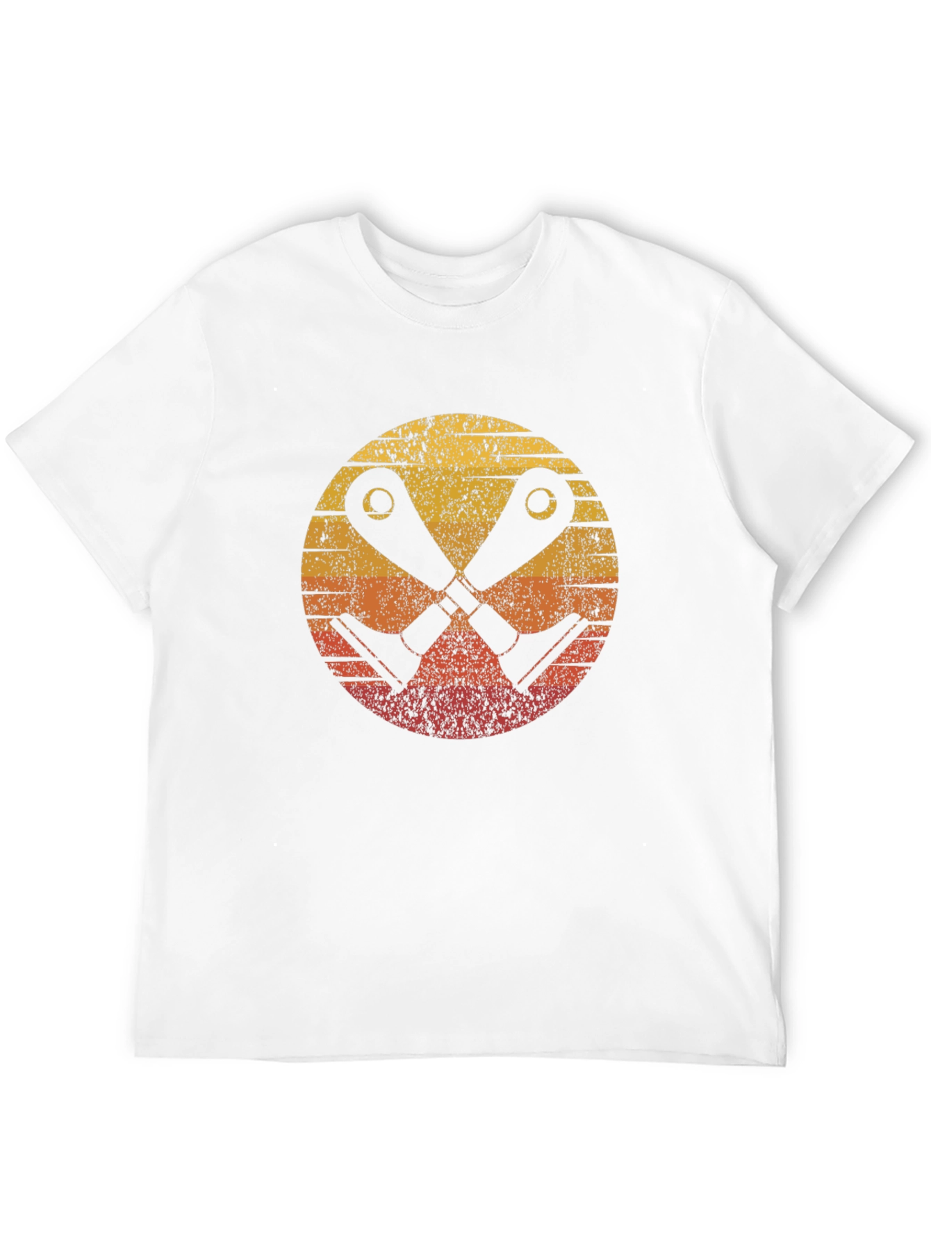 Retro Sunset Crossed Binoculars Graphic Tee