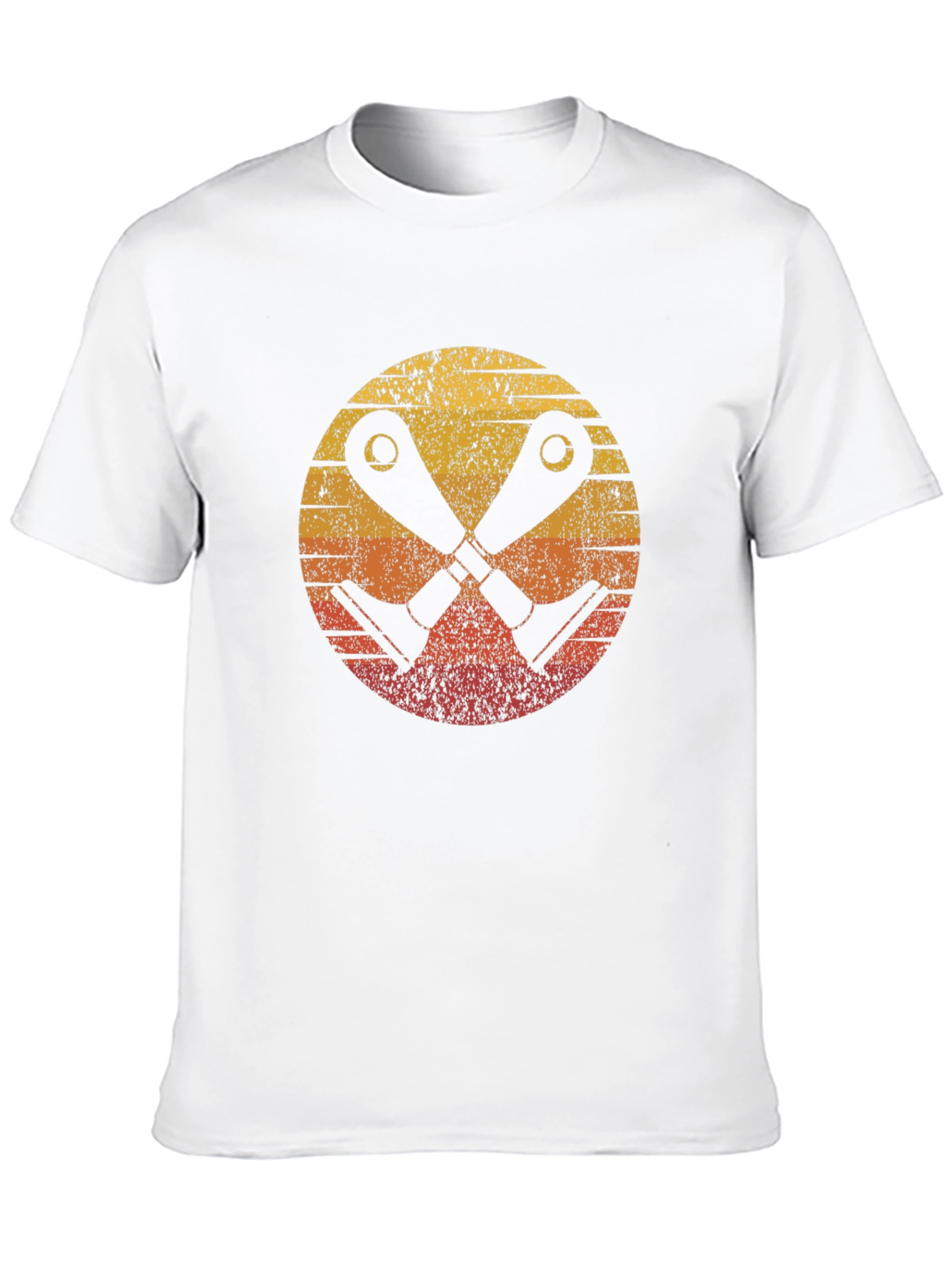 Retro Sunset Crossed Binoculars Graphic Tee