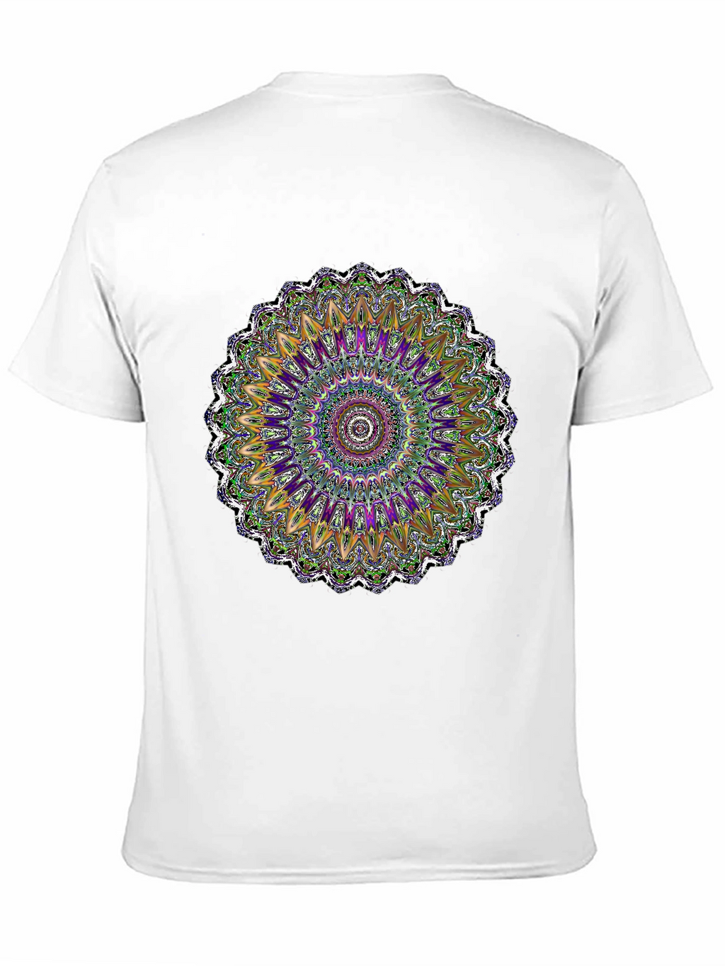 Vibrant Mandala Graphic Tee - Artistic Black T-Shirt