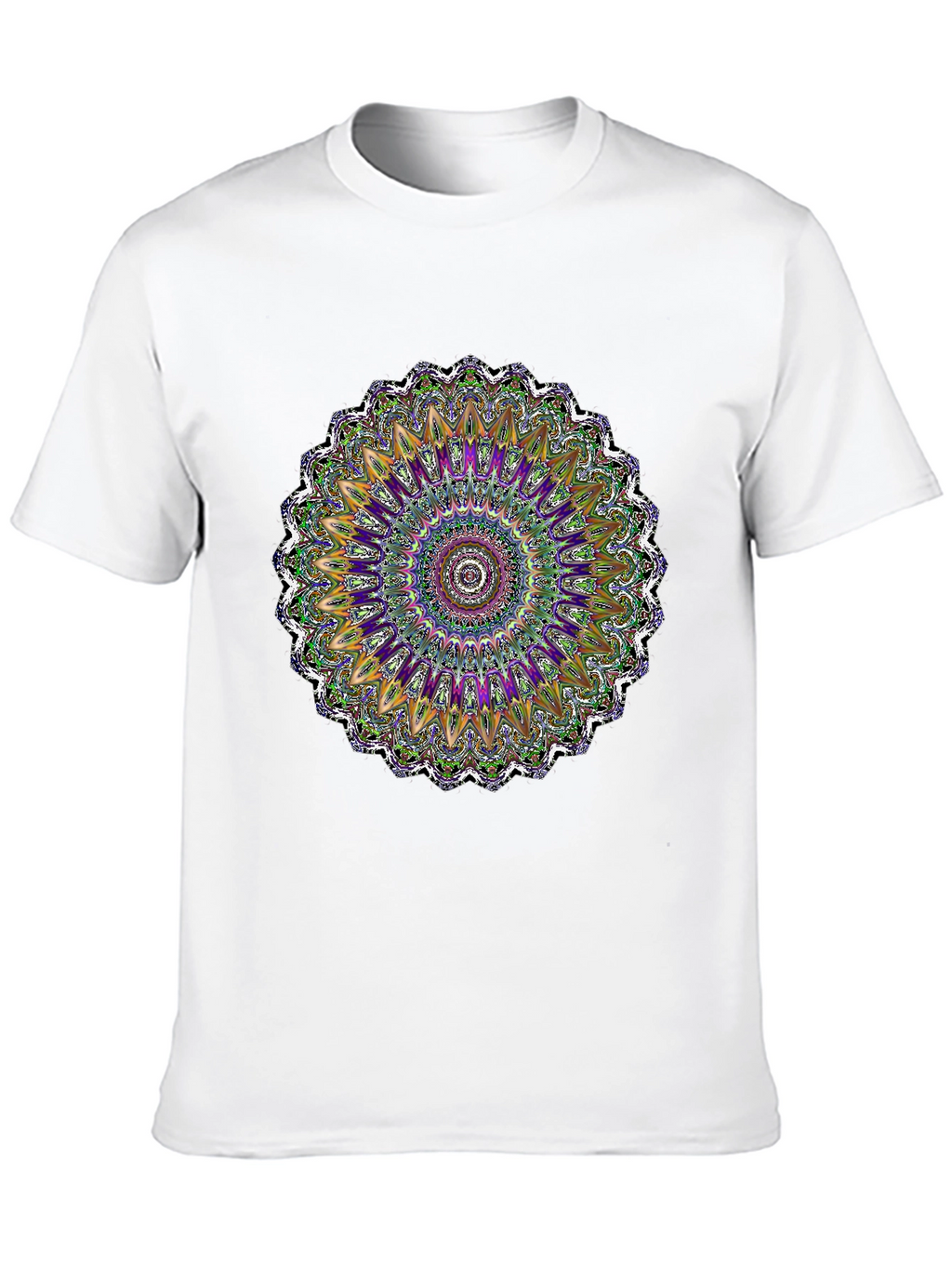 Vibrant Mandala Graphic Tee - Artistic Black T-Shirt