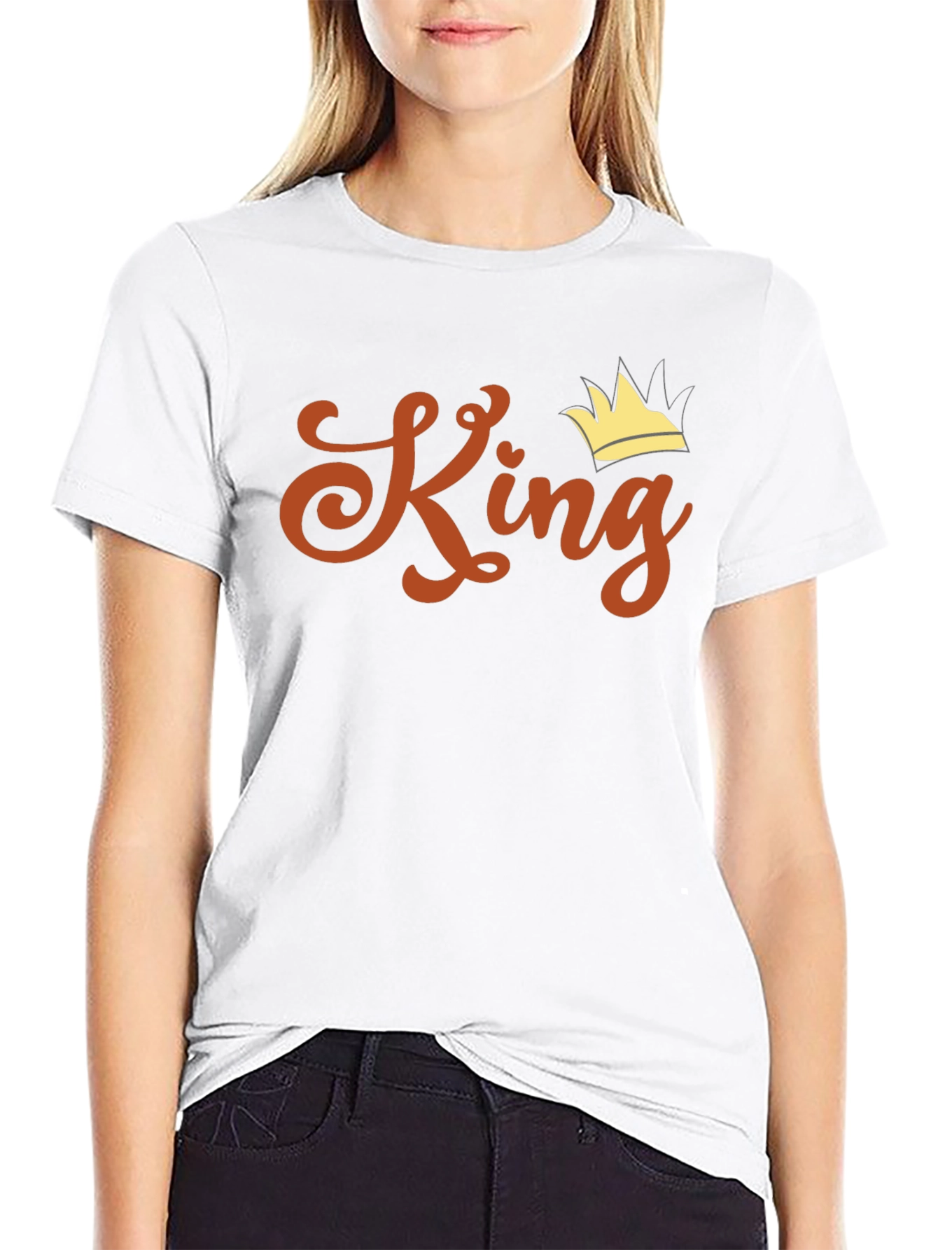 King Crown Graphic Print Black T-Shirt