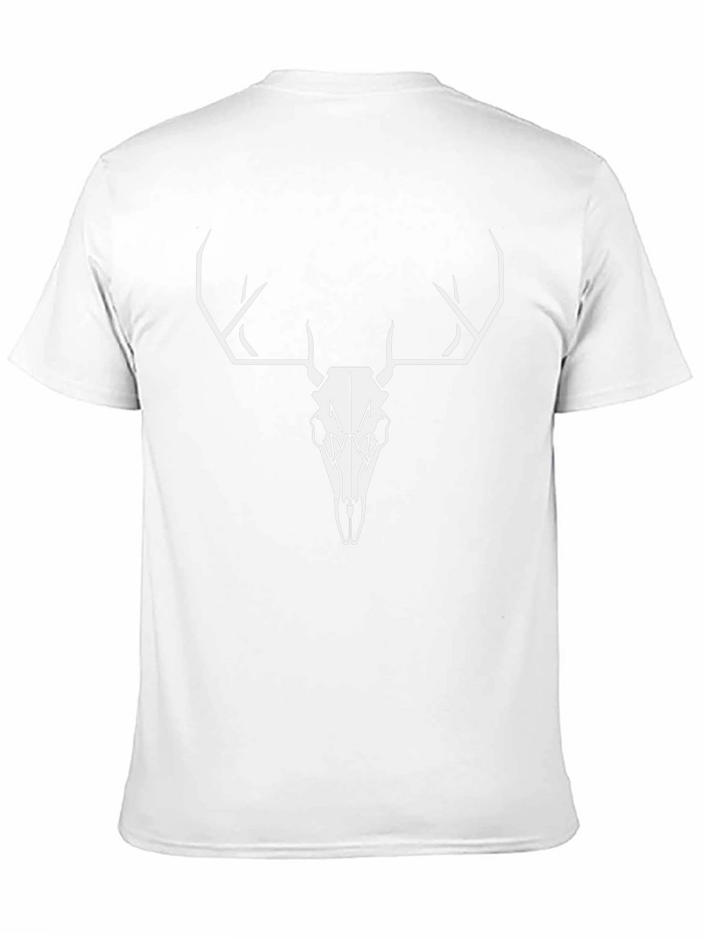 Buck Skull Graphic Tee - Black Cotton T-Shirt