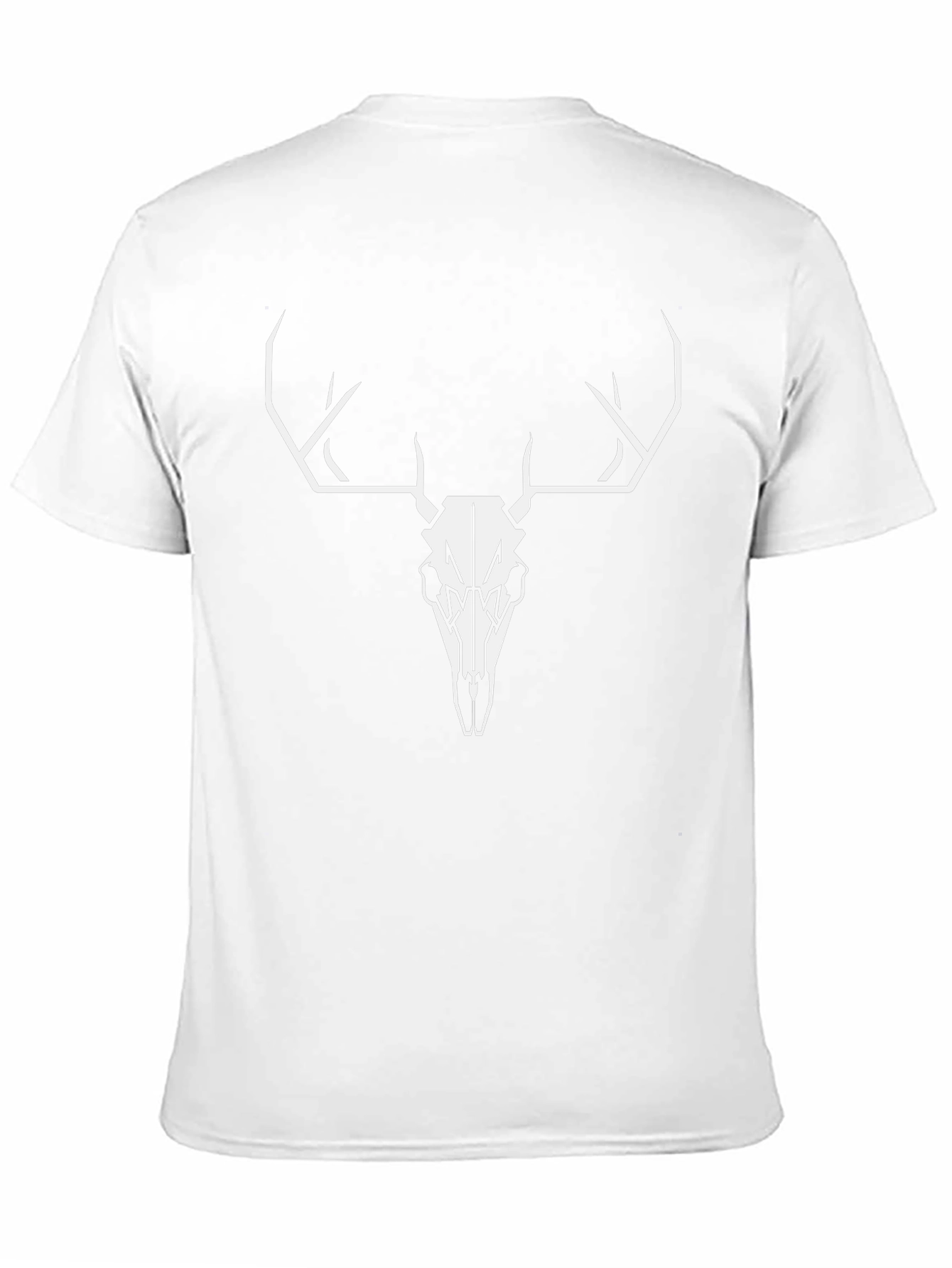 Buck Skull Graphic Tee - Black Cotton T-Shirt