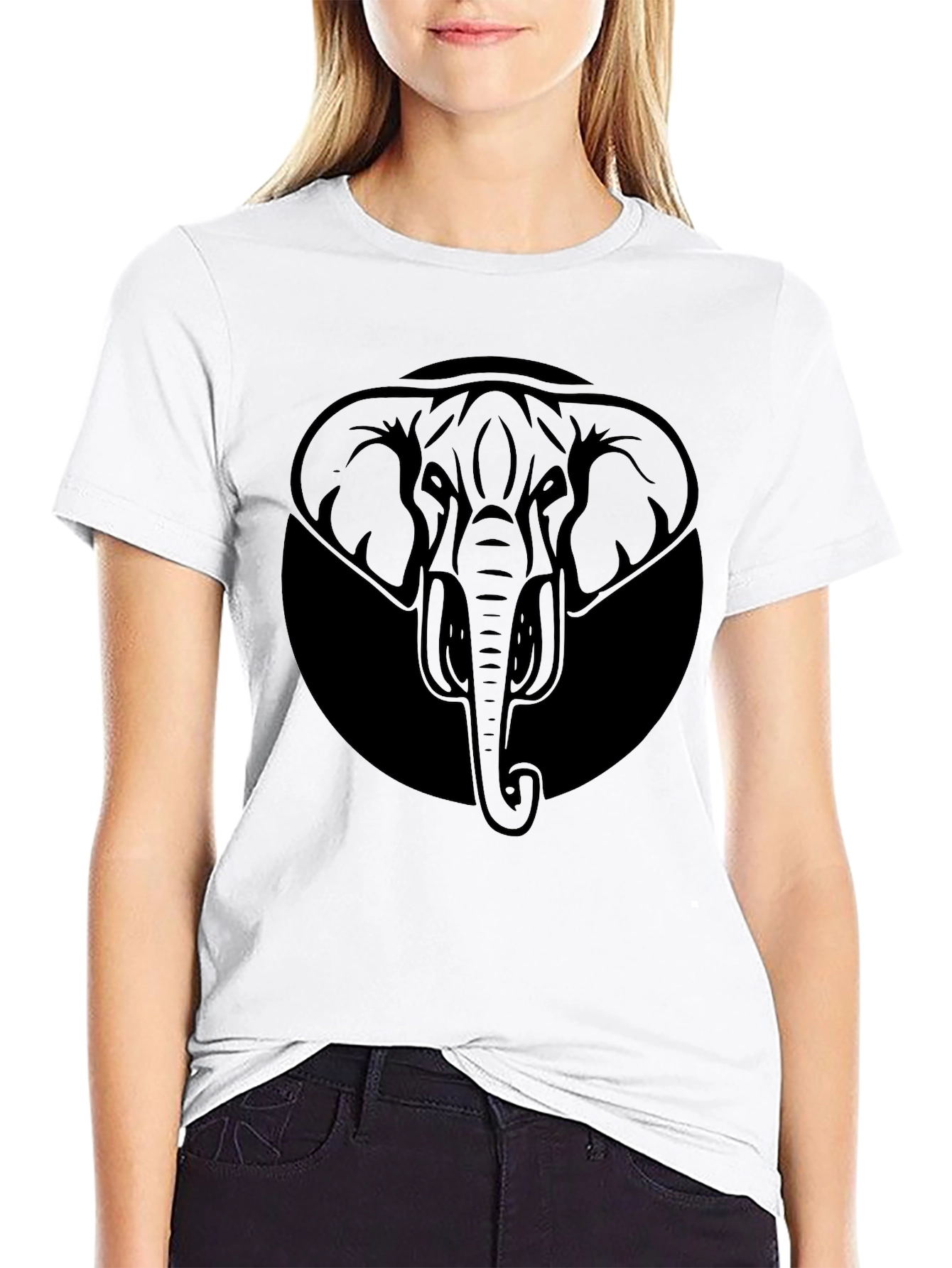 Elephant Graphic T-Shirt - Black