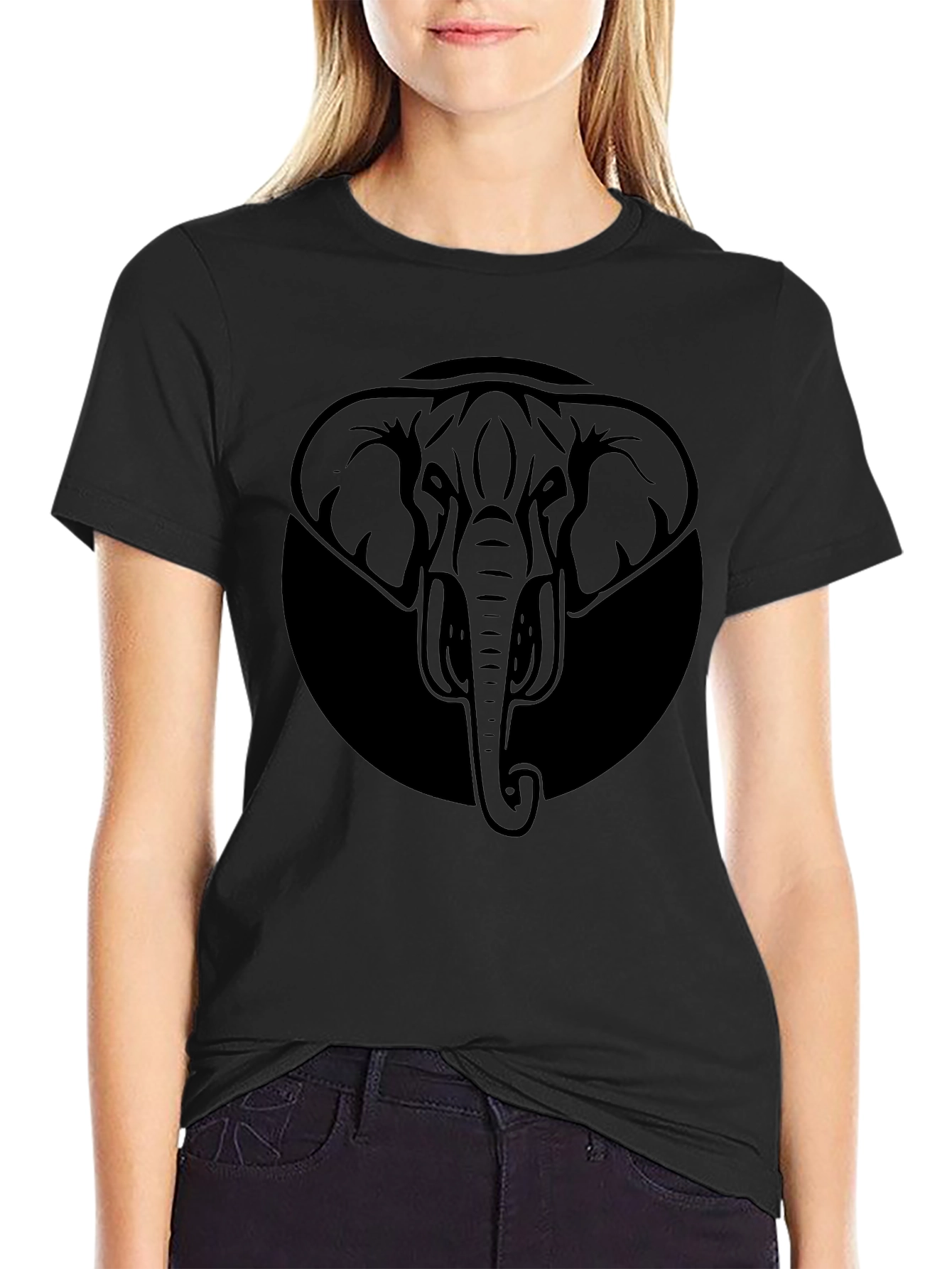 Elephant Graphic T-Shirt - Black
