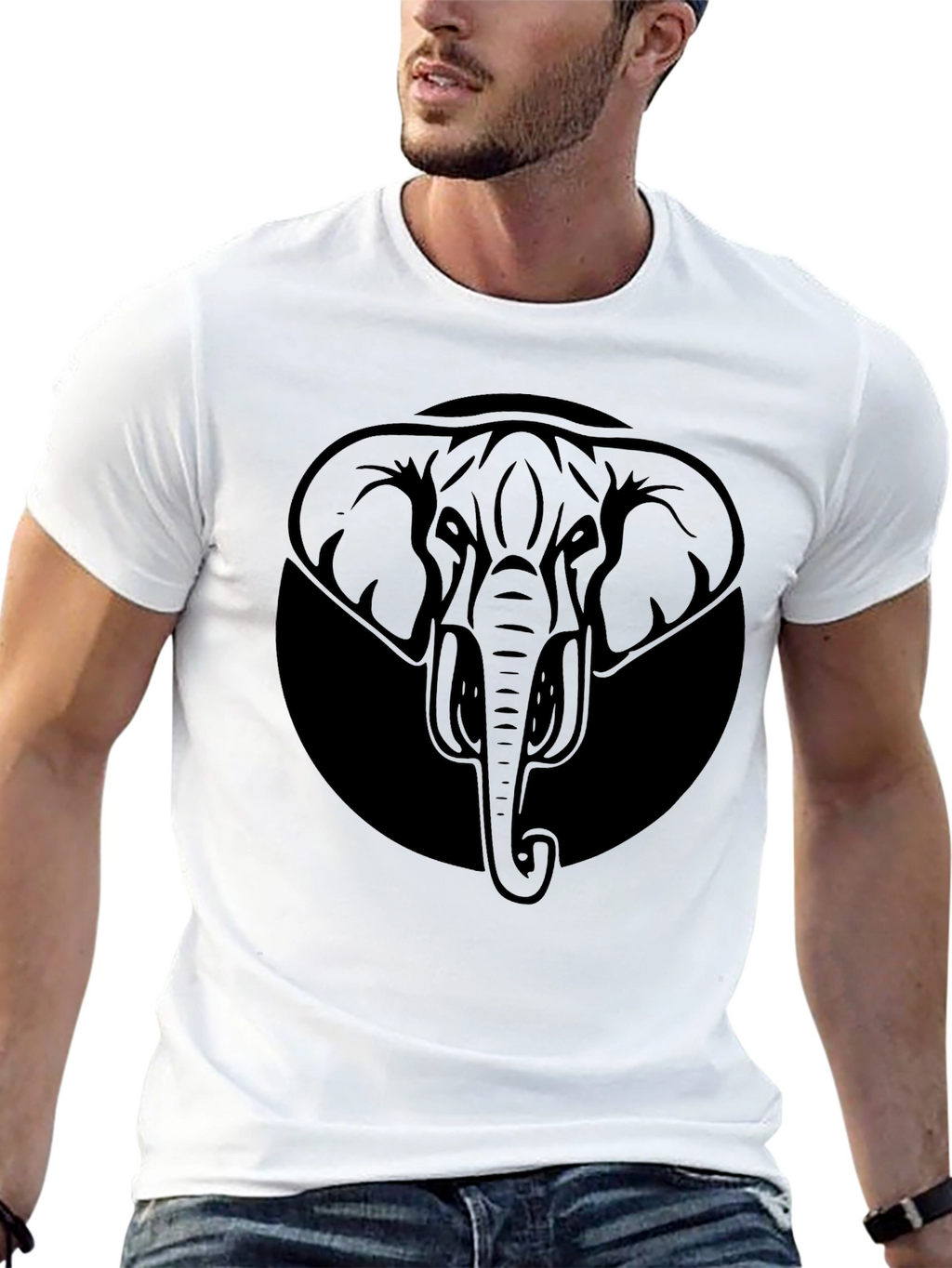 Elephant Graphic T-Shirt - Black