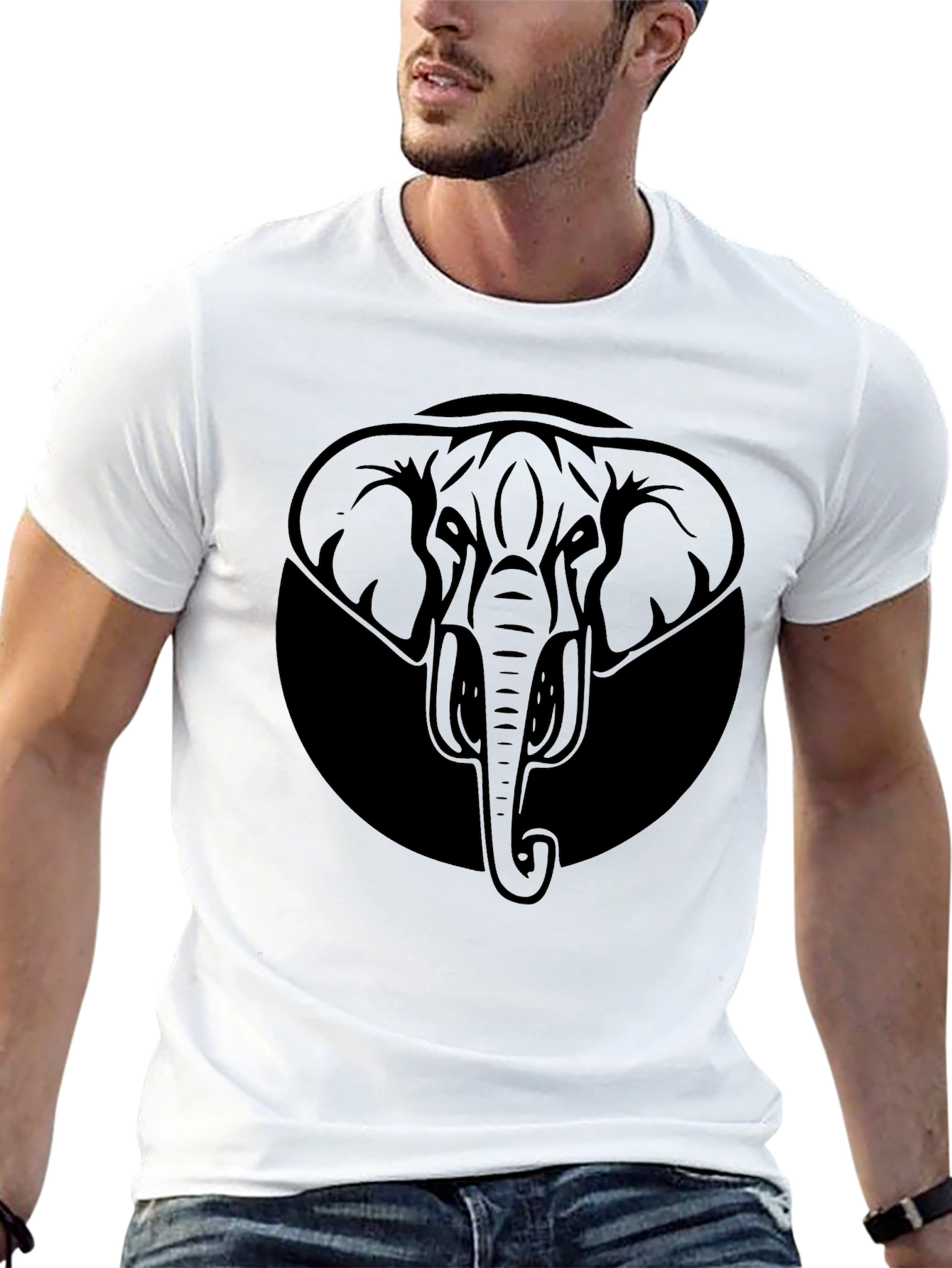 Elephant Graphic T-Shirt - Black