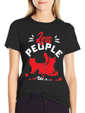 Less People More Cats Graphic T-Shirt