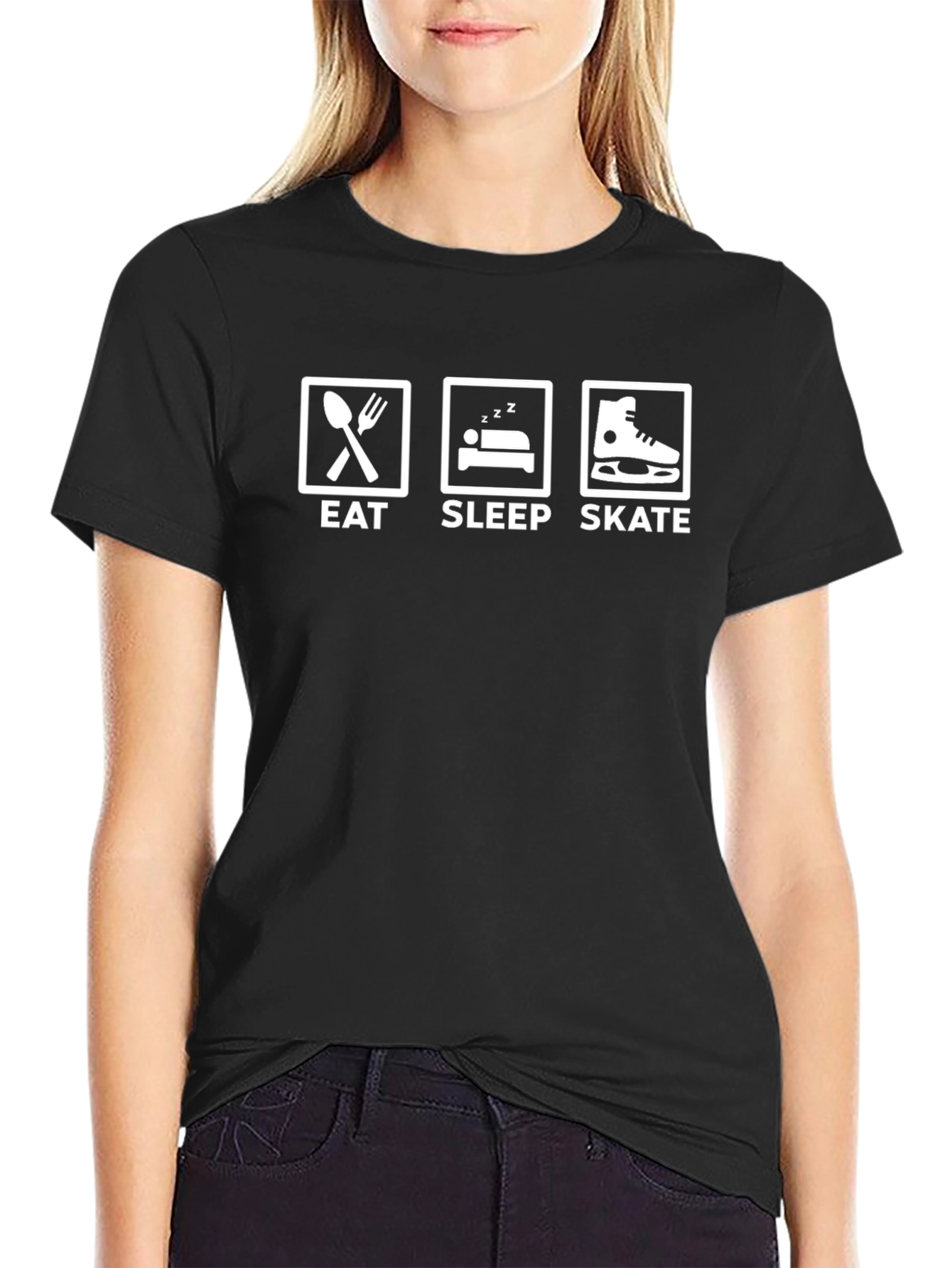 Eat Sleep Skate T-Shirt - Black Graphic Tee