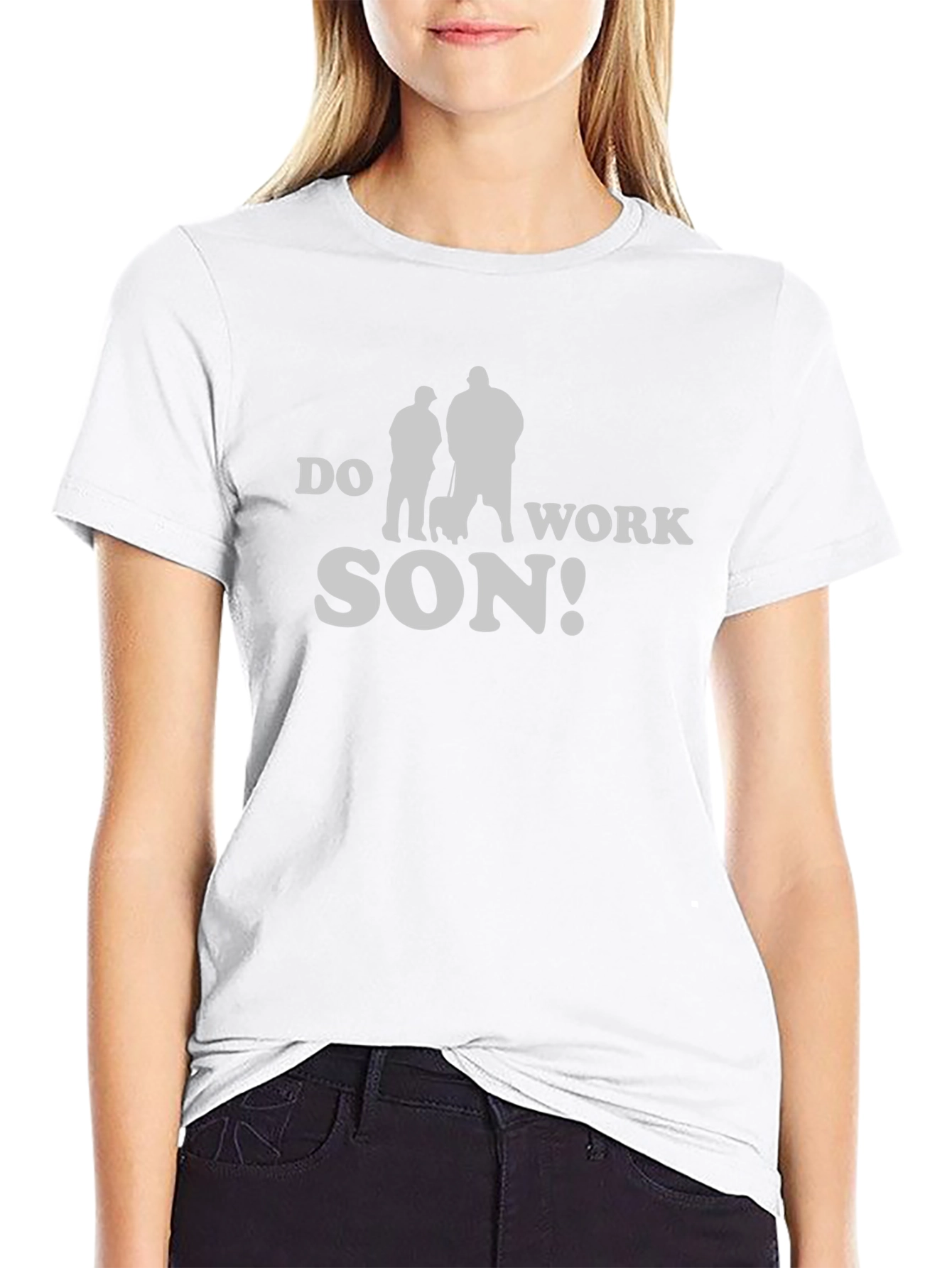 Do Work Son T-Shirt Funny Walking Silhouette Tee