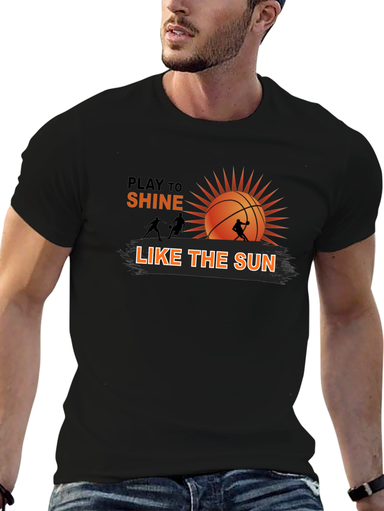 Basketball Sun Graphic Tee - Play To Shine