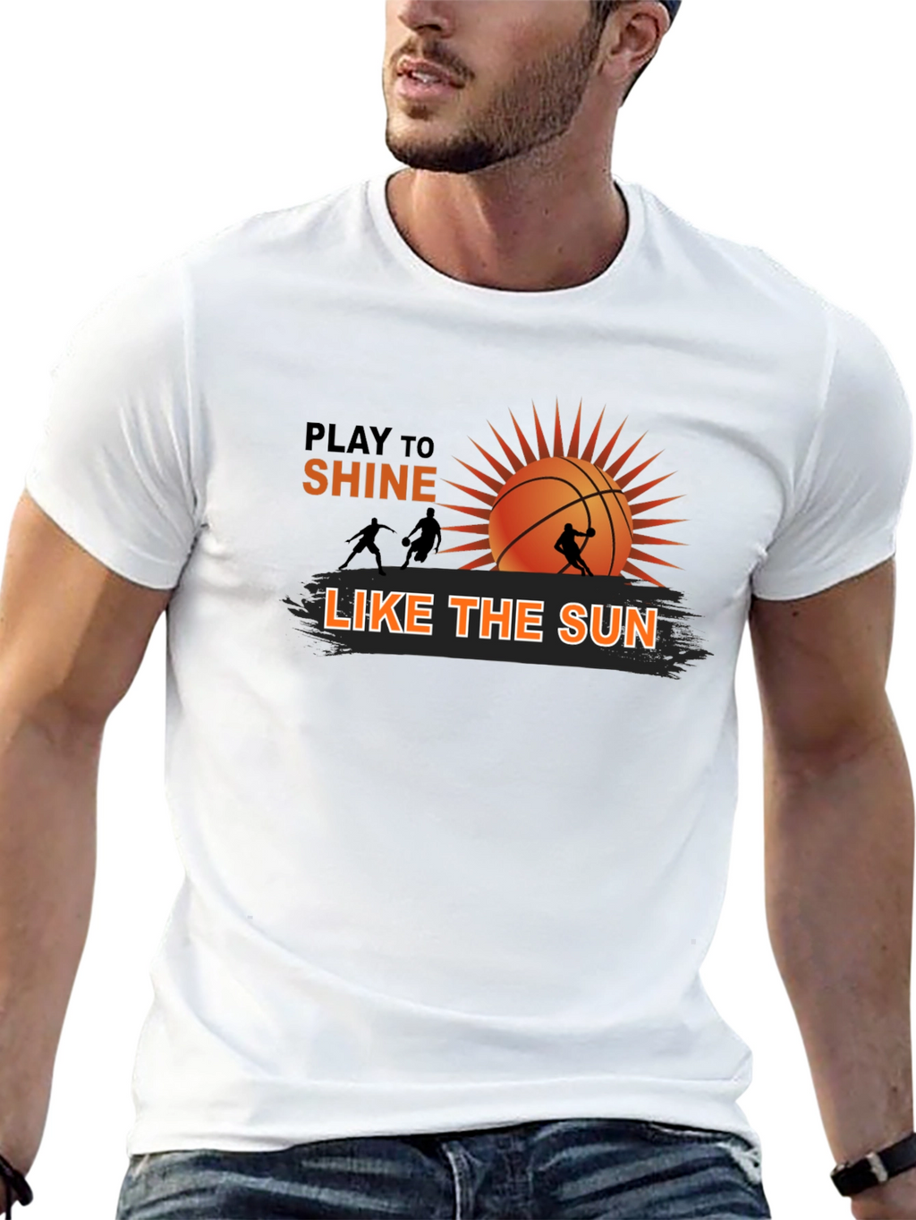 Basketball Sun Graphic Tee - Play To Shine