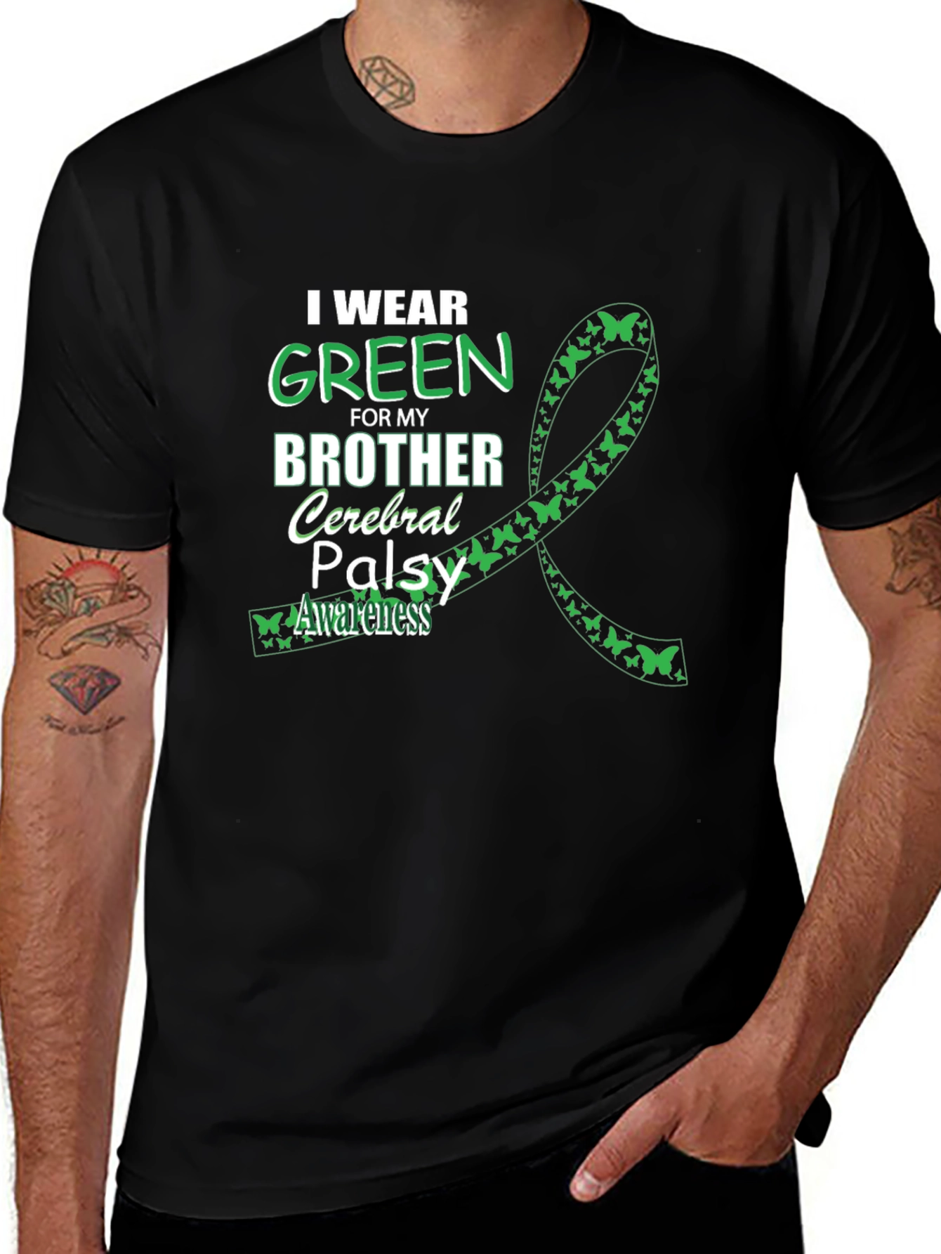 Green Brother Cerebral Palsy Awareness T-Shirt