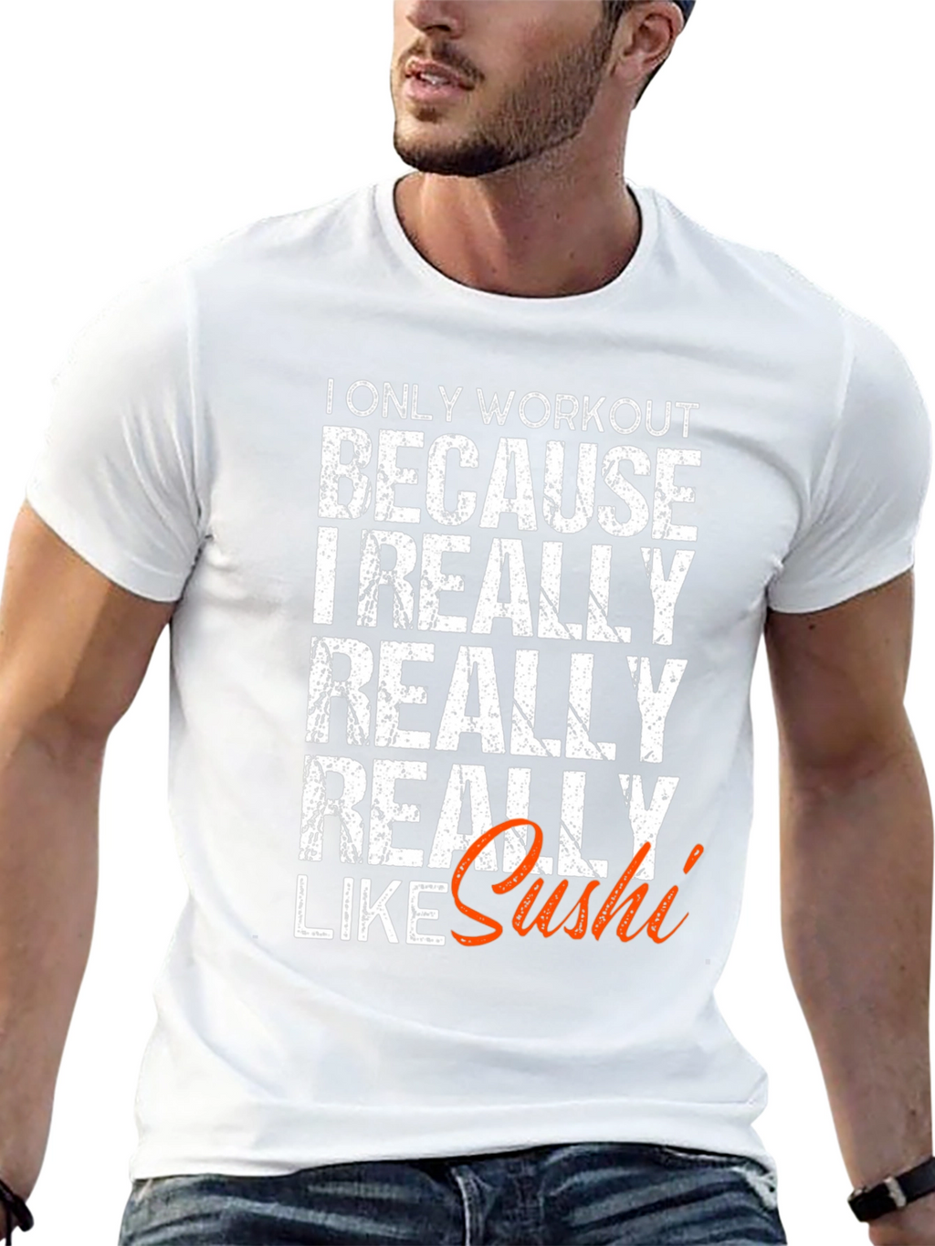 Sushi Lover Workout T-Shirt - Funny Gym Tee