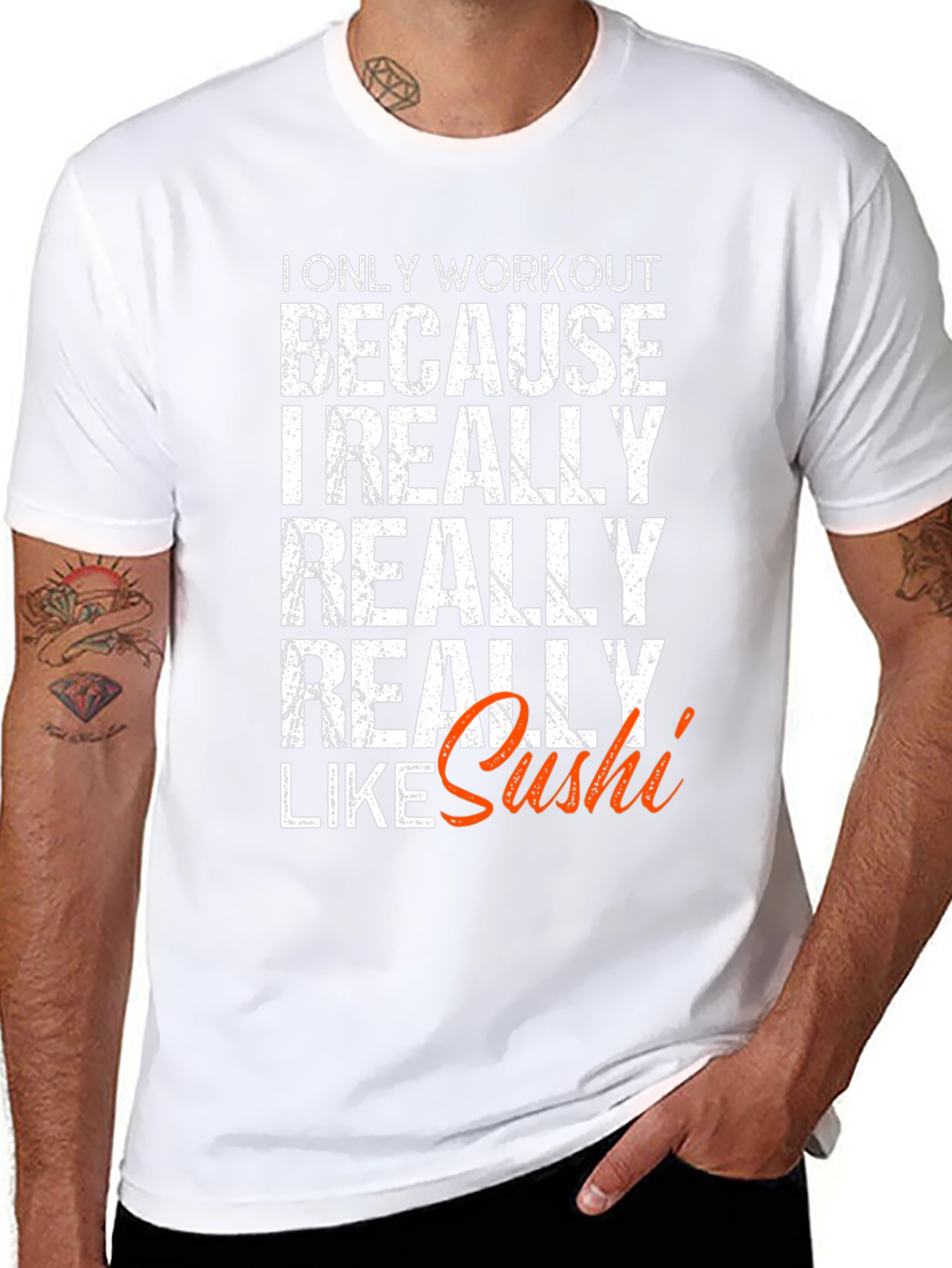 Sushi Lover Workout T-Shirt - Funny Gym Tee