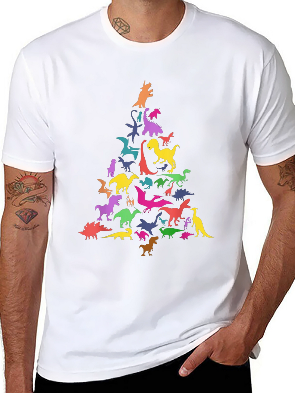Dinosaur Tree Graphic T-Shirt