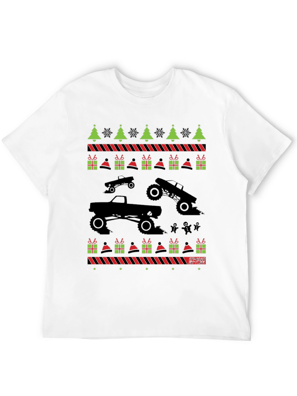 Monster Truck Ugly Christmas Sweater T-Shirt