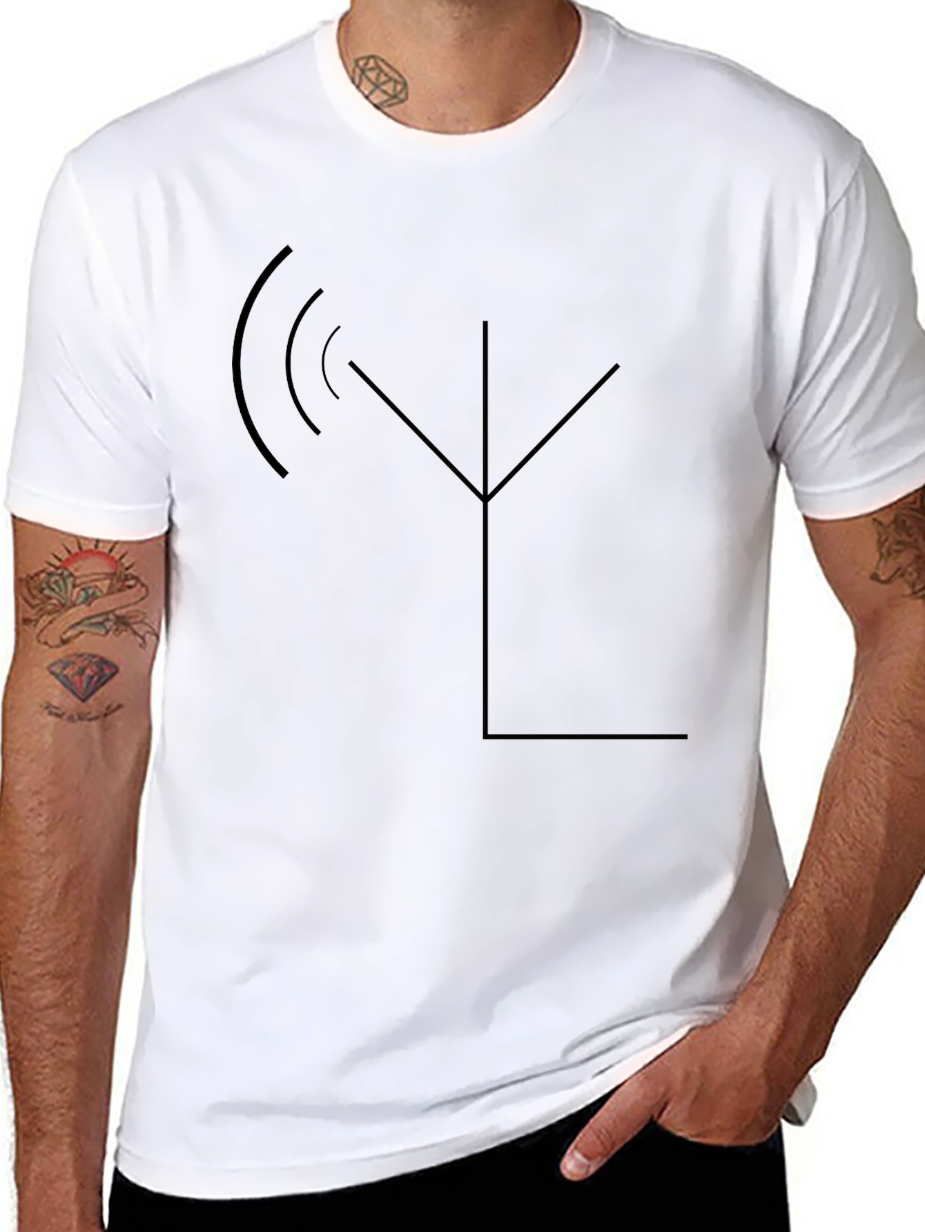 Antenna Graphic Black T-Shirt