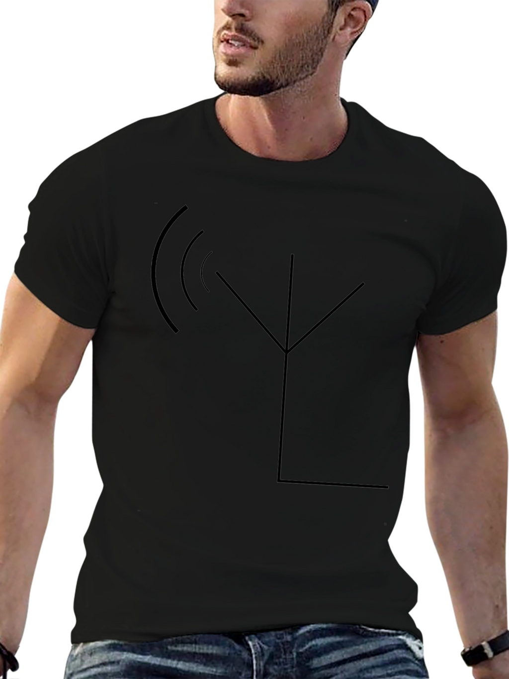 Antenna Graphic Black T-Shirt