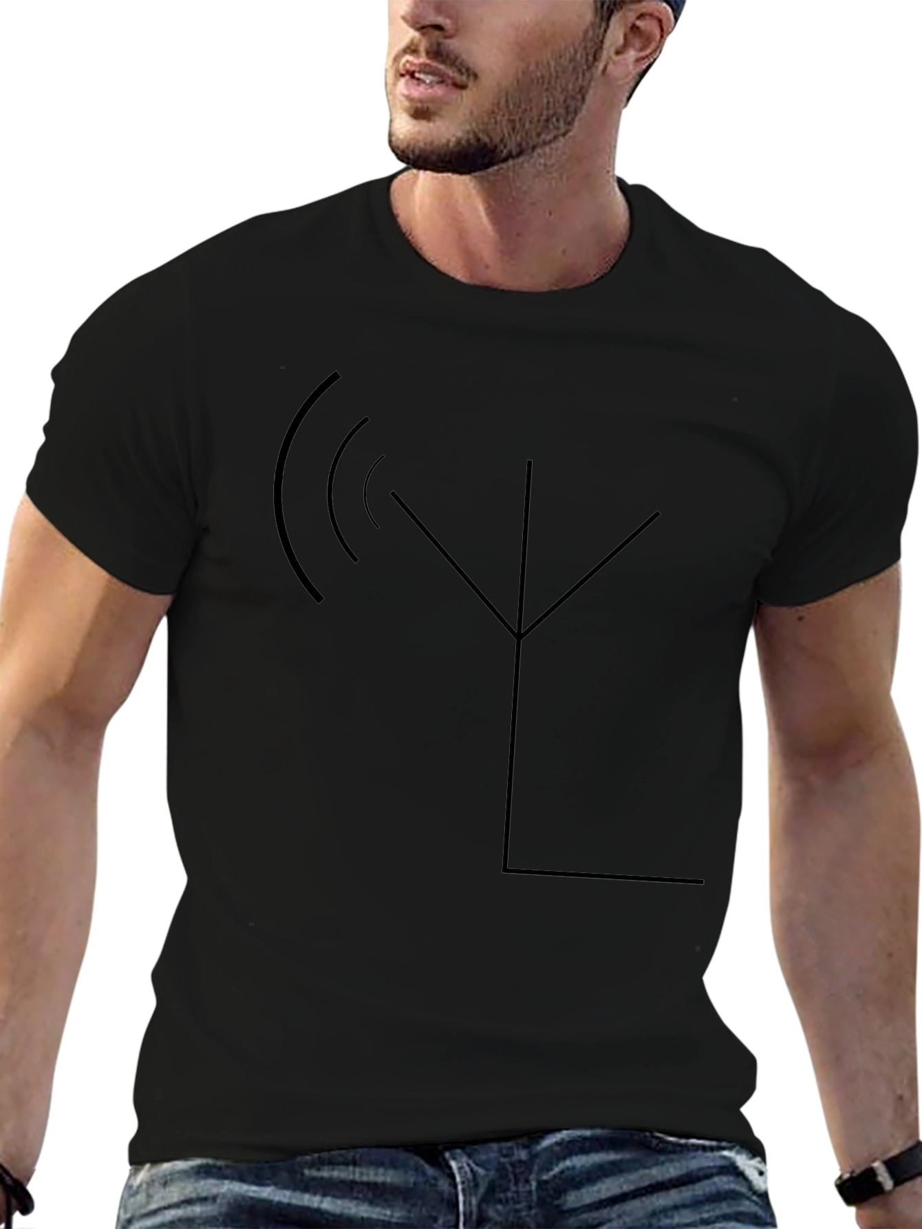 Antenna Graphic Black T-Shirt