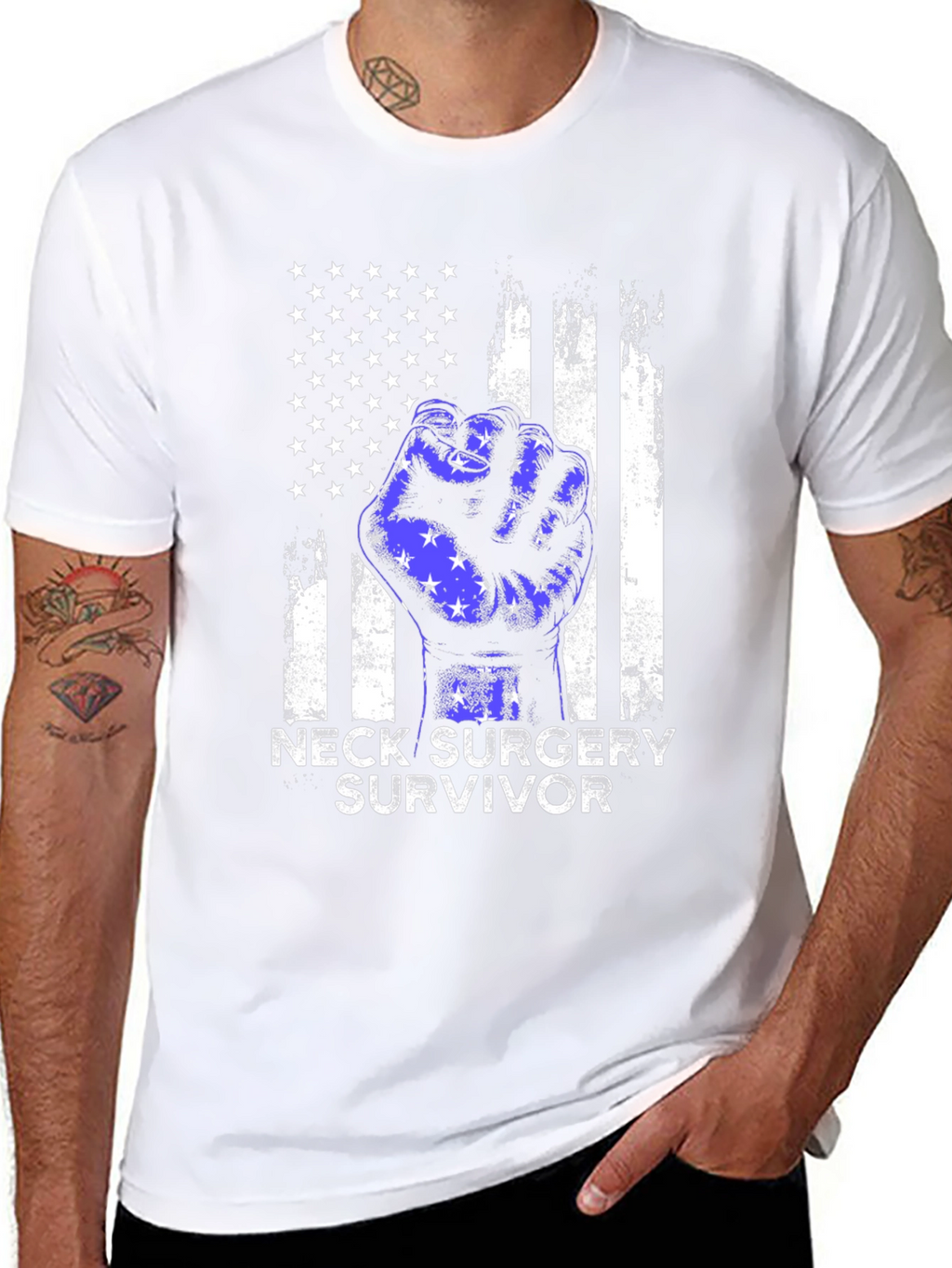 Neck Surgery Survivor Fist T-Shirt