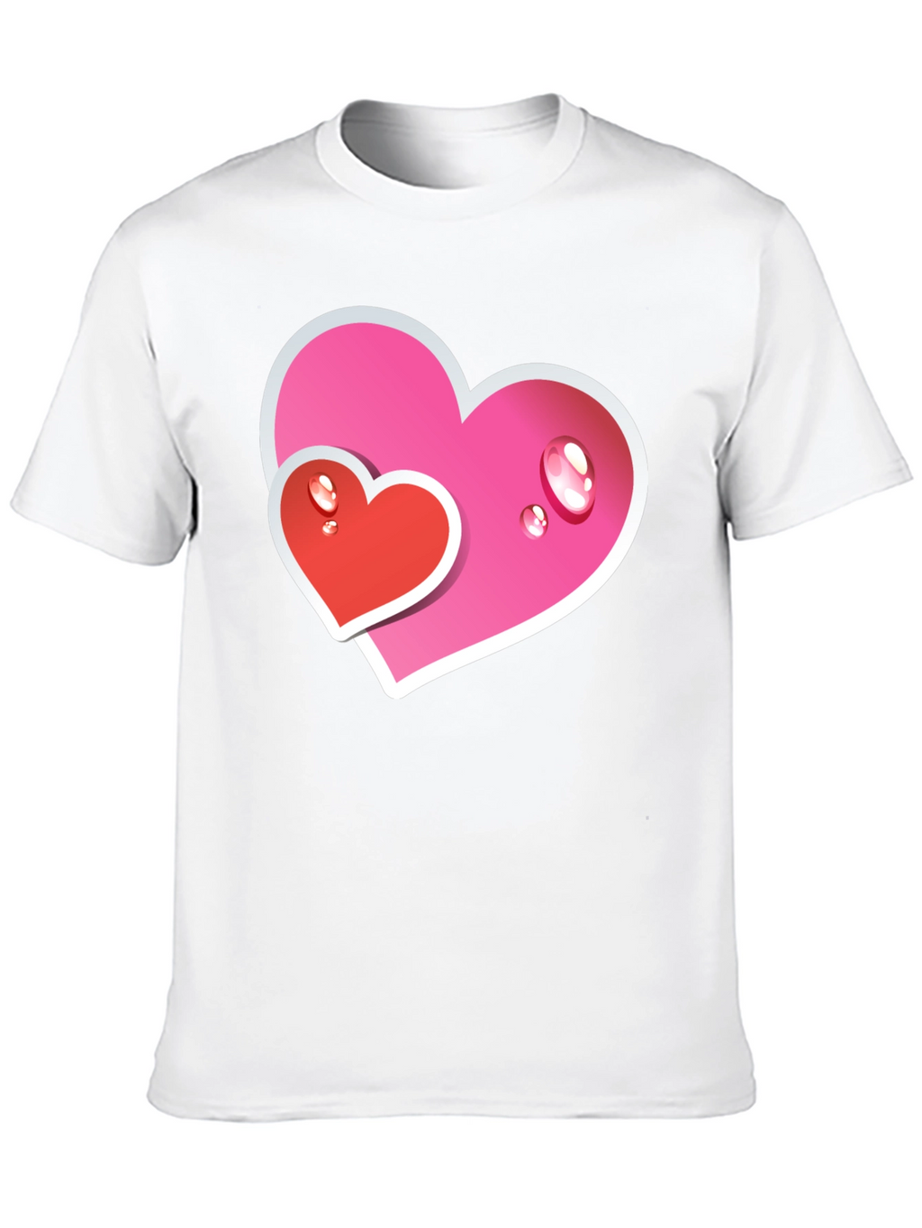 Heart Graphic Tee - Black Casual T-Shirt
