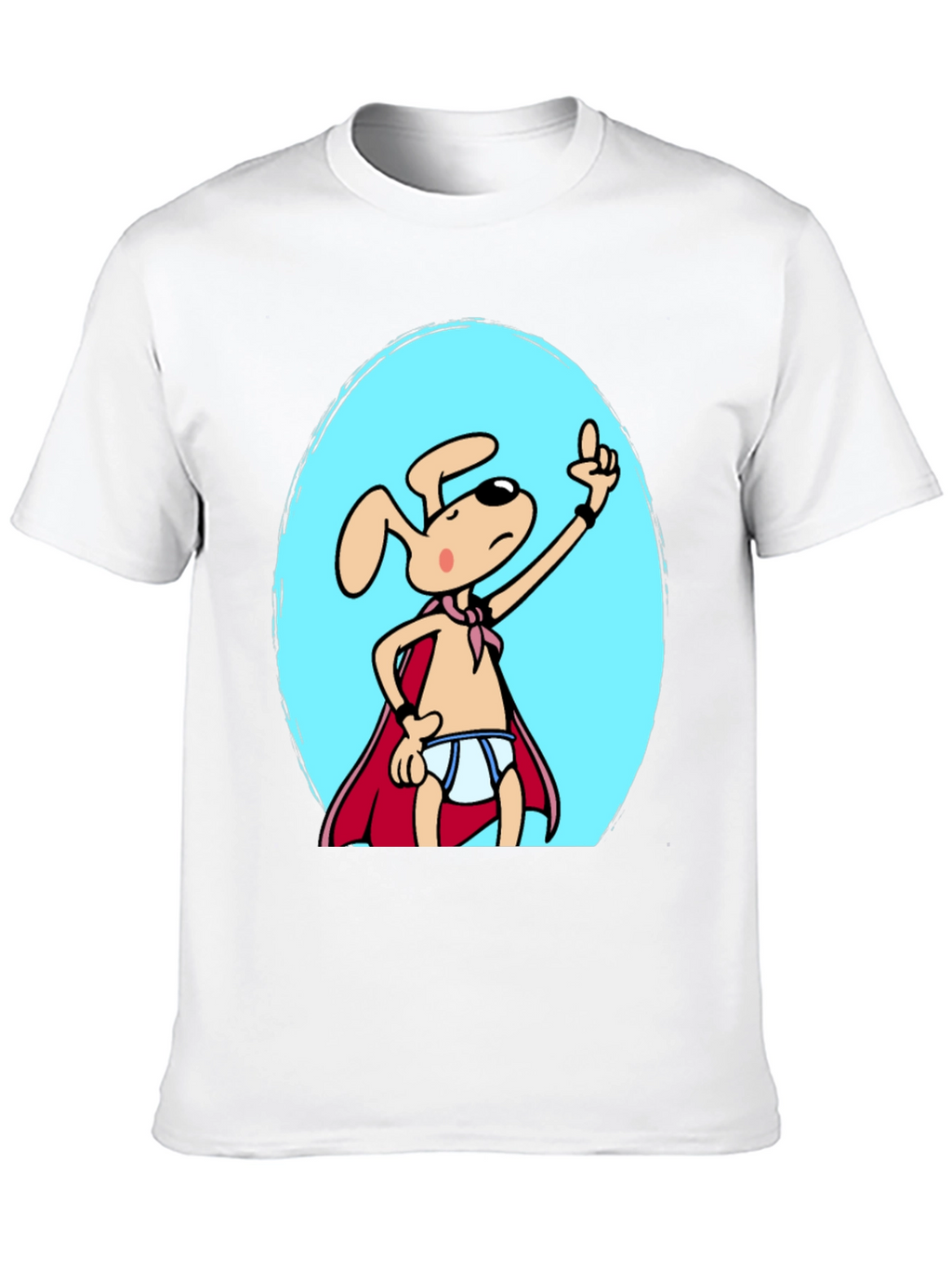 Dog Man Funny Cartoon Graphic T-Shirt