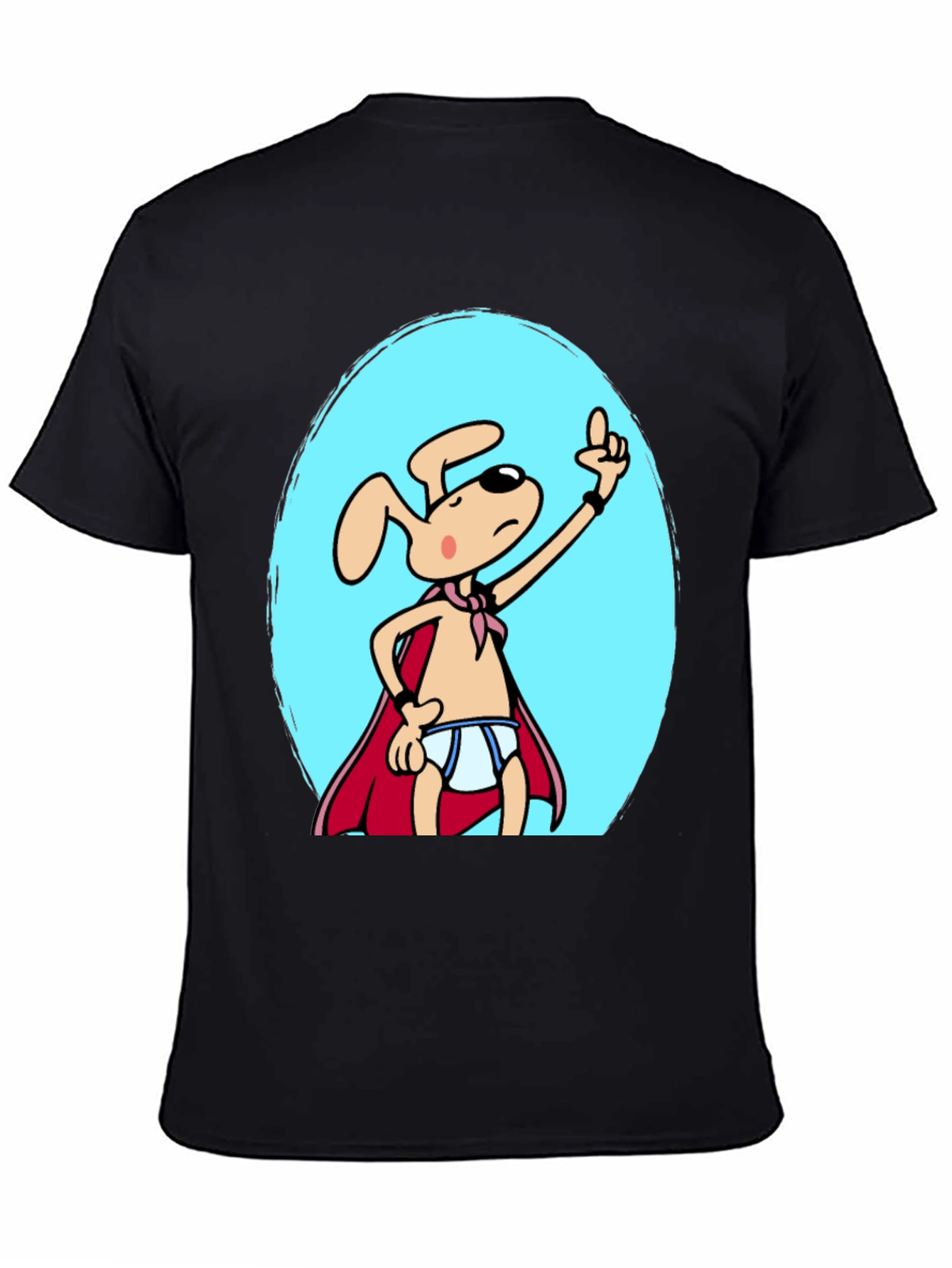 Dog Man Funny Cartoon Graphic T-Shirt