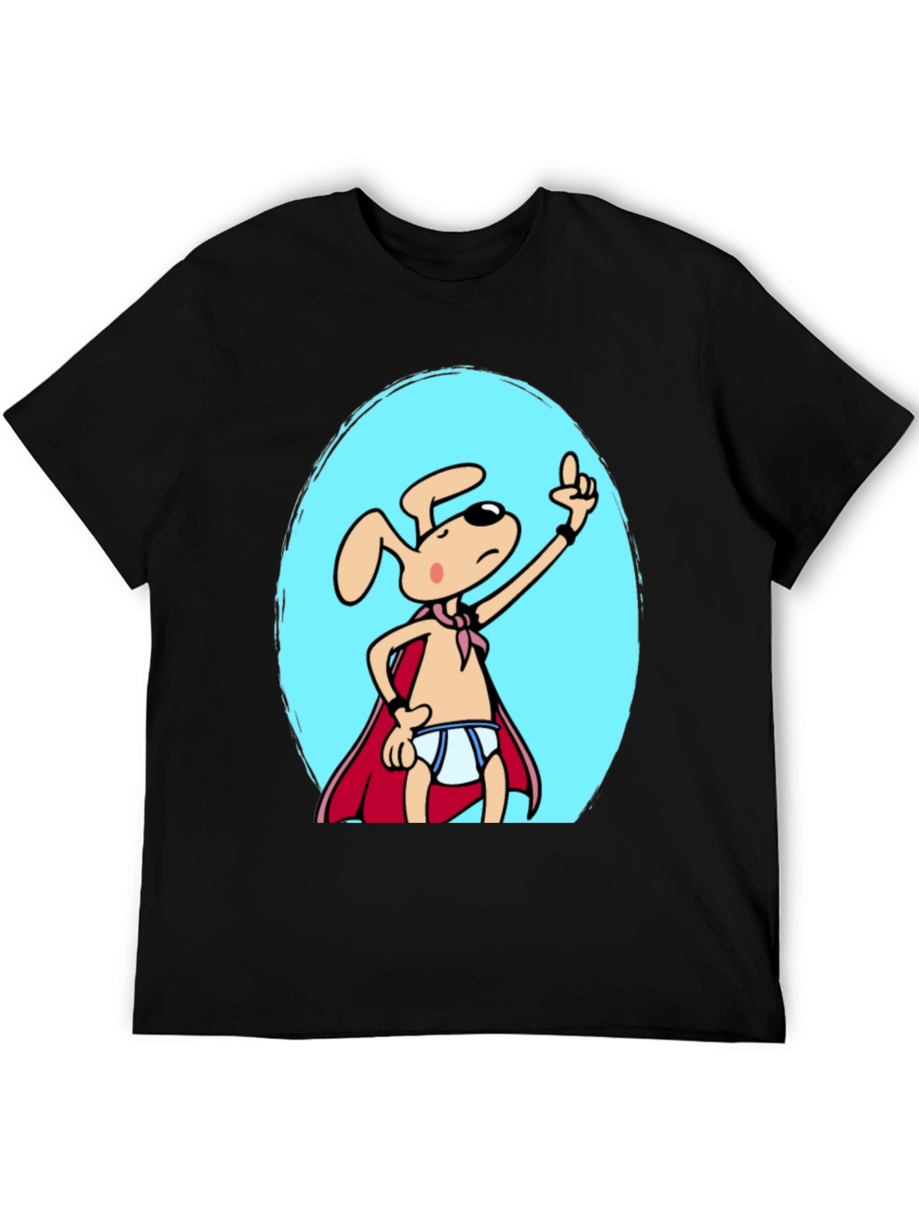 Dog Man Funny Cartoon Graphic T-Shirt
