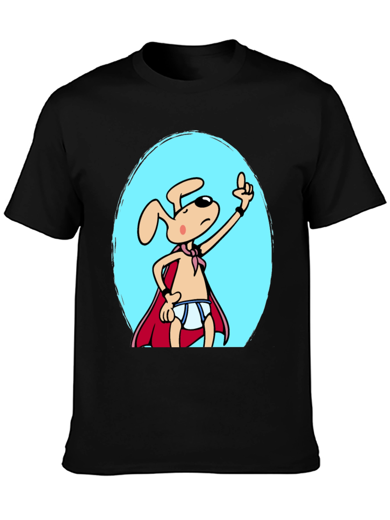 Dog Man Funny Cartoon Graphic T-Shirt