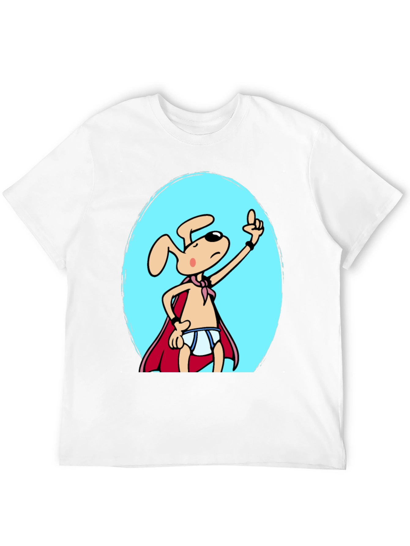 Dog Man Funny Cartoon Graphic T-Shirt