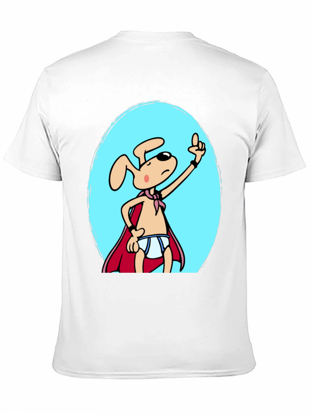 Dog Man Funny Cartoon Graphic T-Shirt