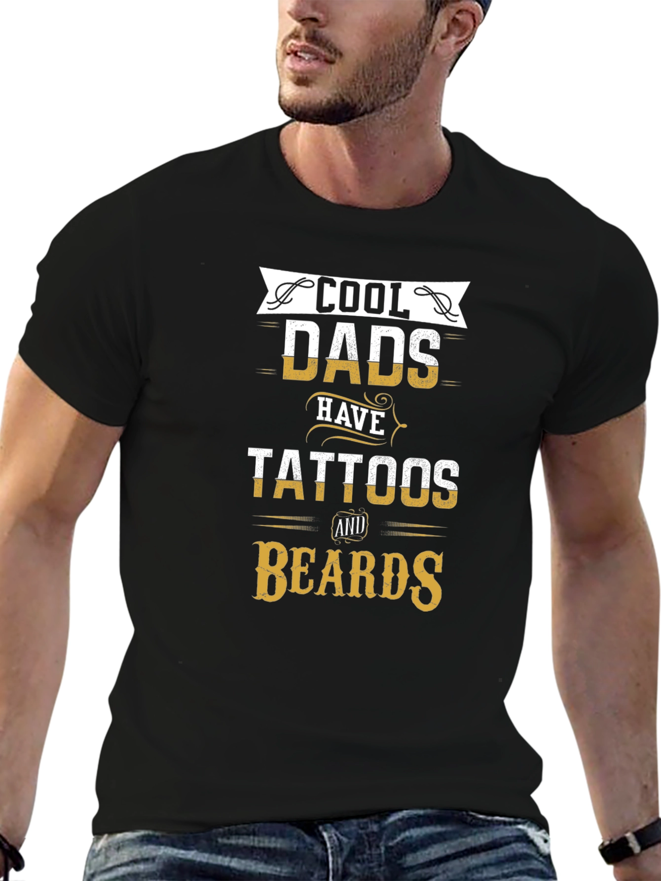 Cool Dads Tattoos & Beards Graphic Tee