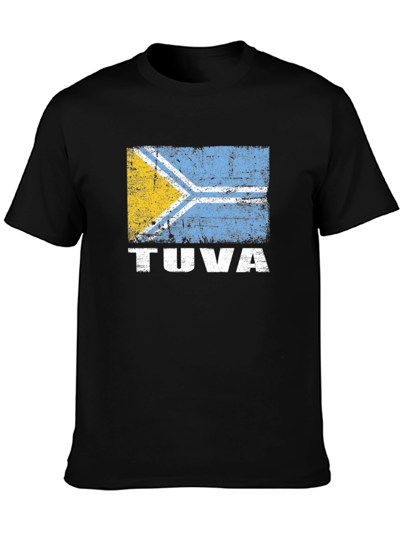 Tuva Flag Graphic T-Shirt - Black