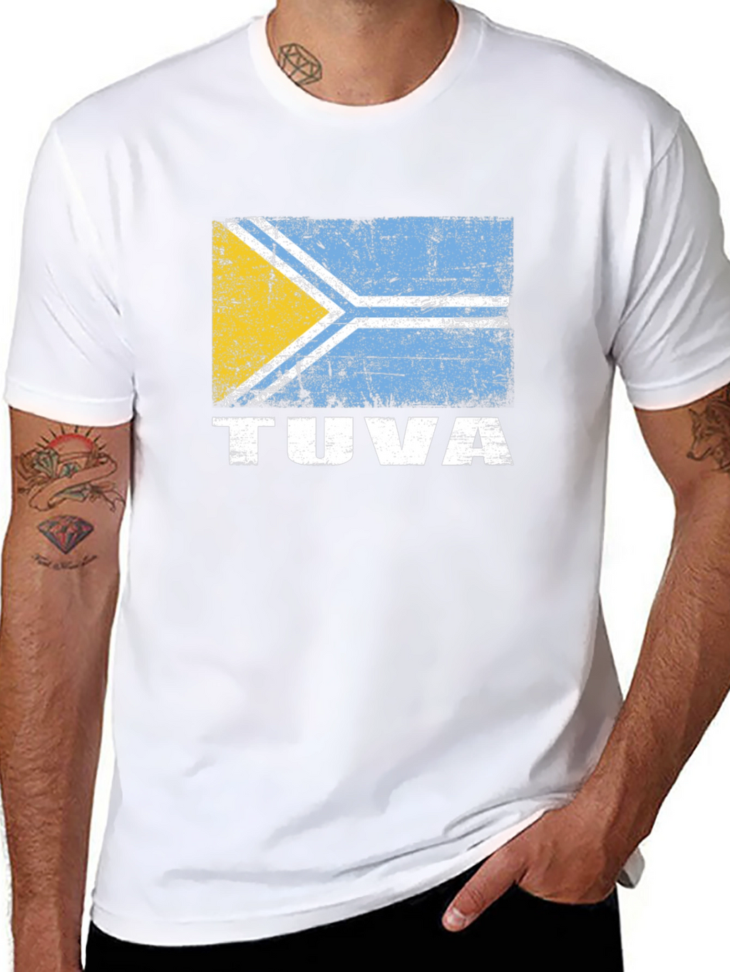 Tuva Flag Graphic T-Shirt - Black