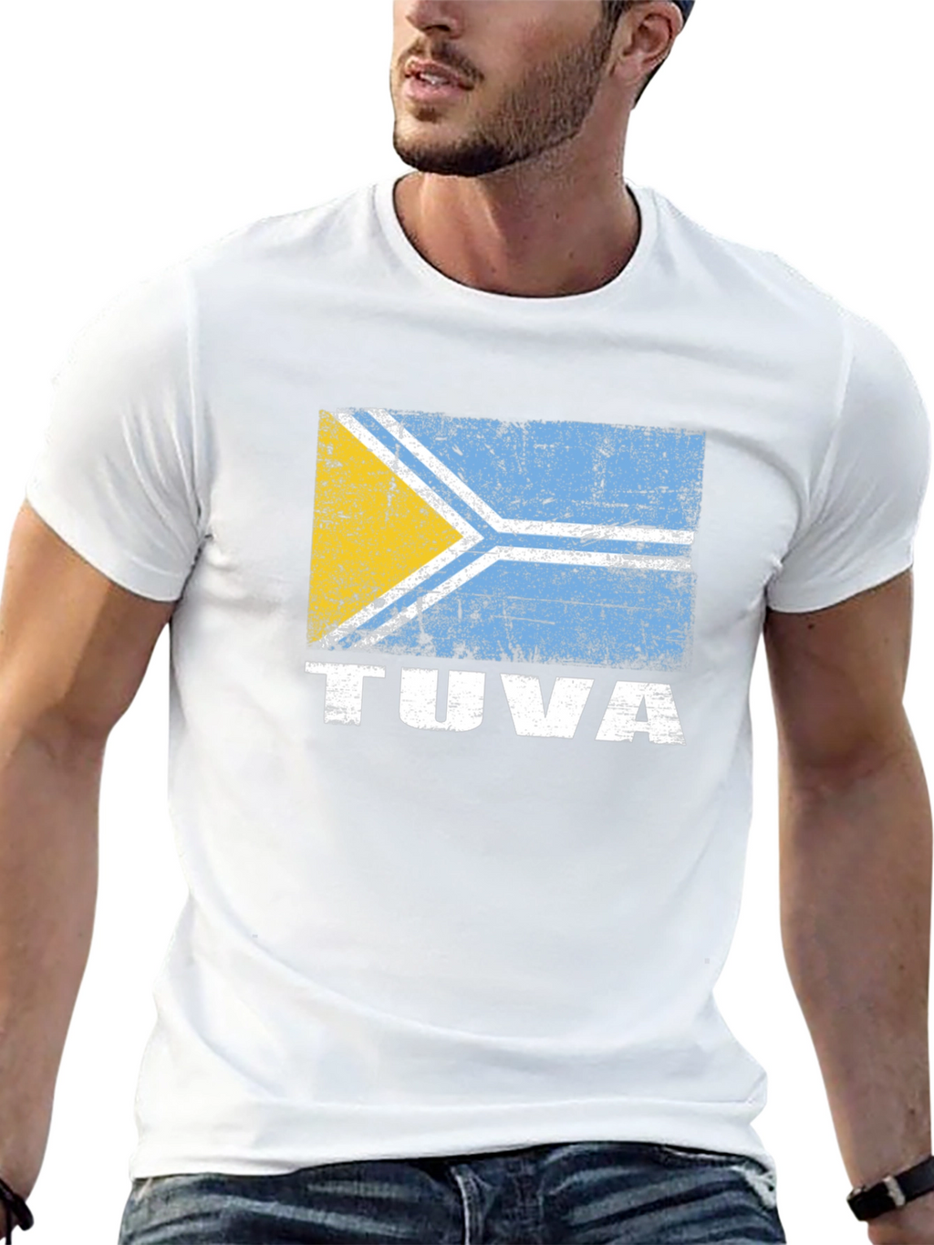 Tuva Flag Graphic T-Shirt - Black