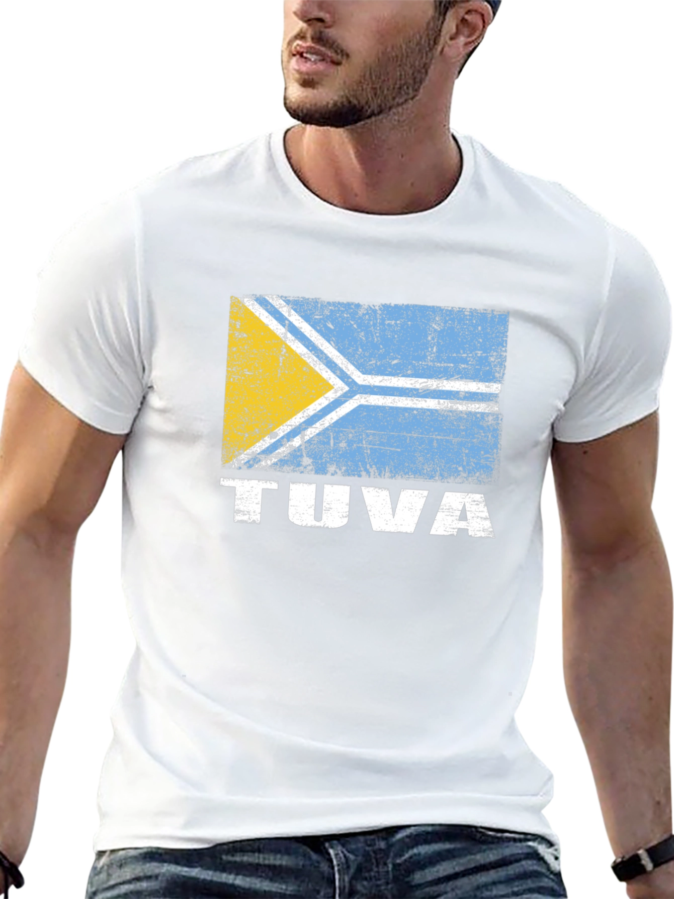 Tuva Flag Graphic T-Shirt - Black