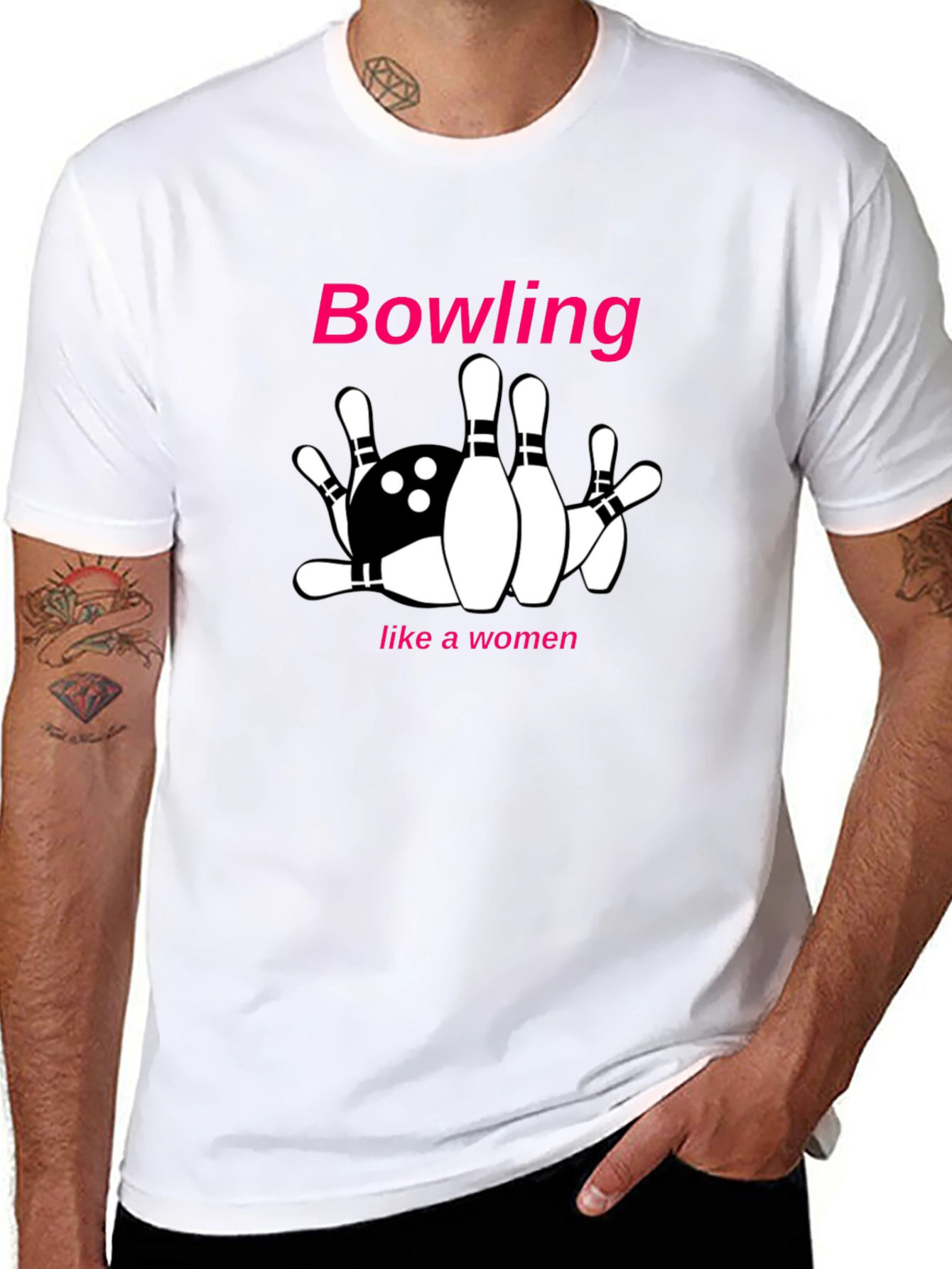 Bowling Like A Woman Graphic Tee