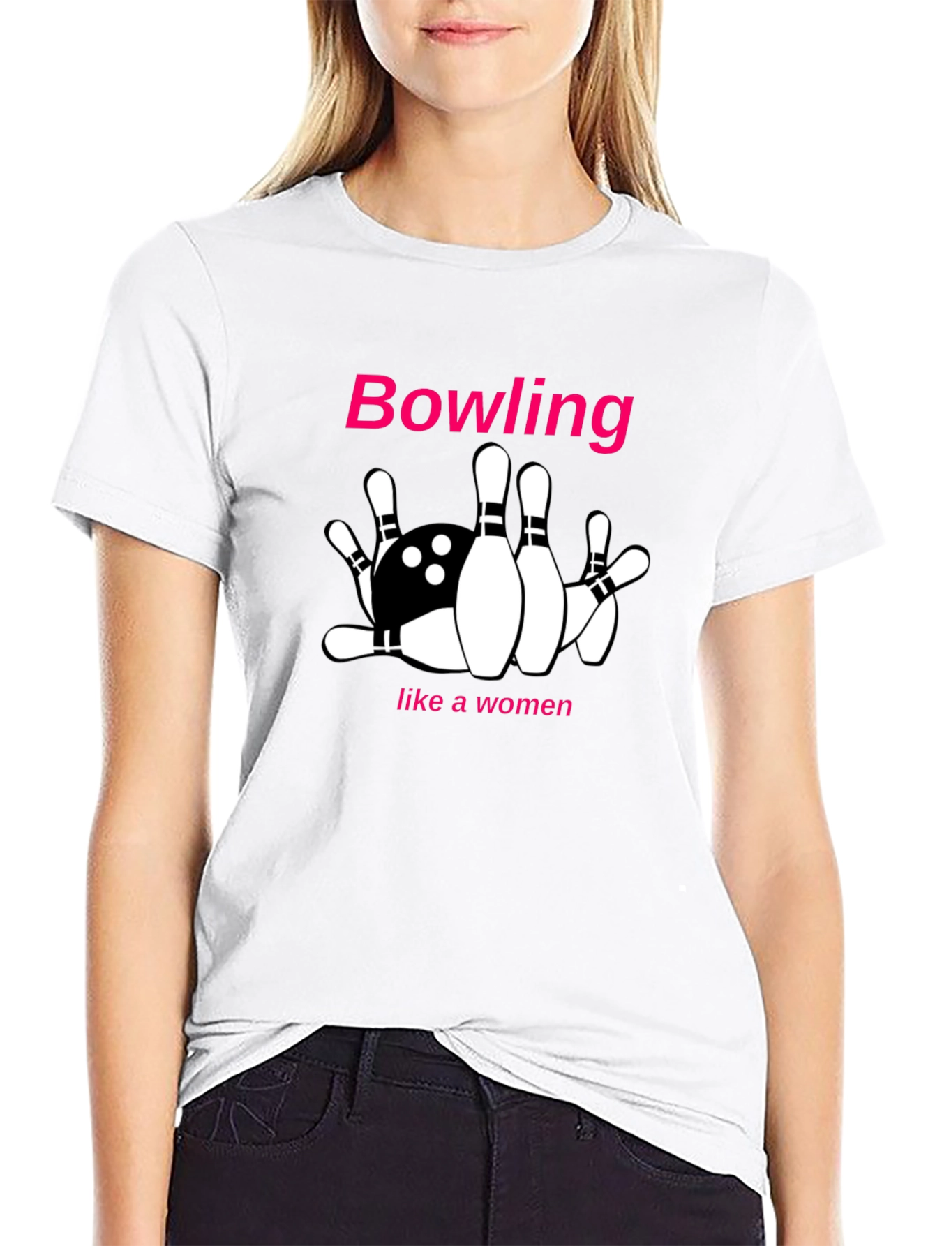 Bowling Like A Woman Graphic Tee