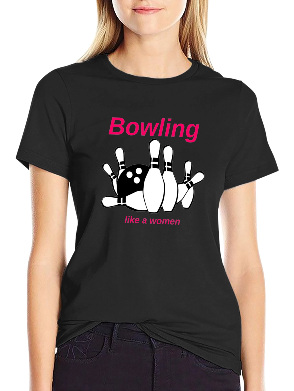 Bowling Like A Woman Graphic Tee