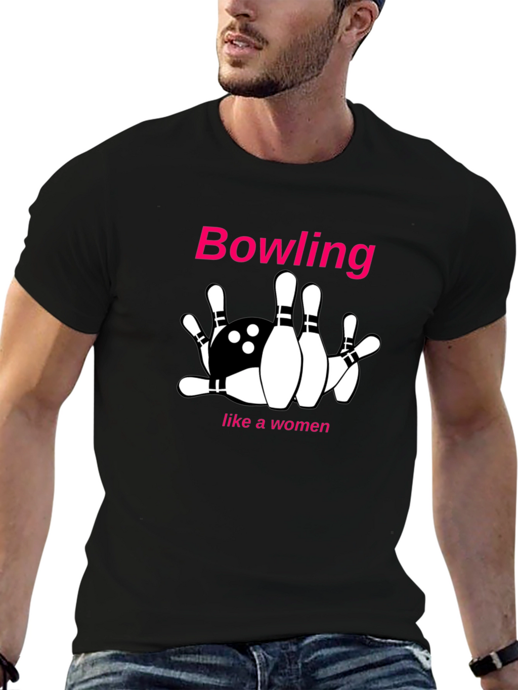 Bowling Like A Woman Graphic Tee