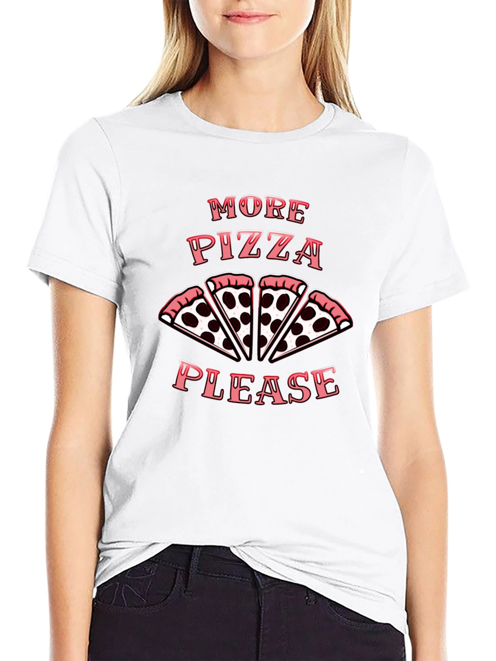 More Pizza Please Funny Graphic T-Shirt