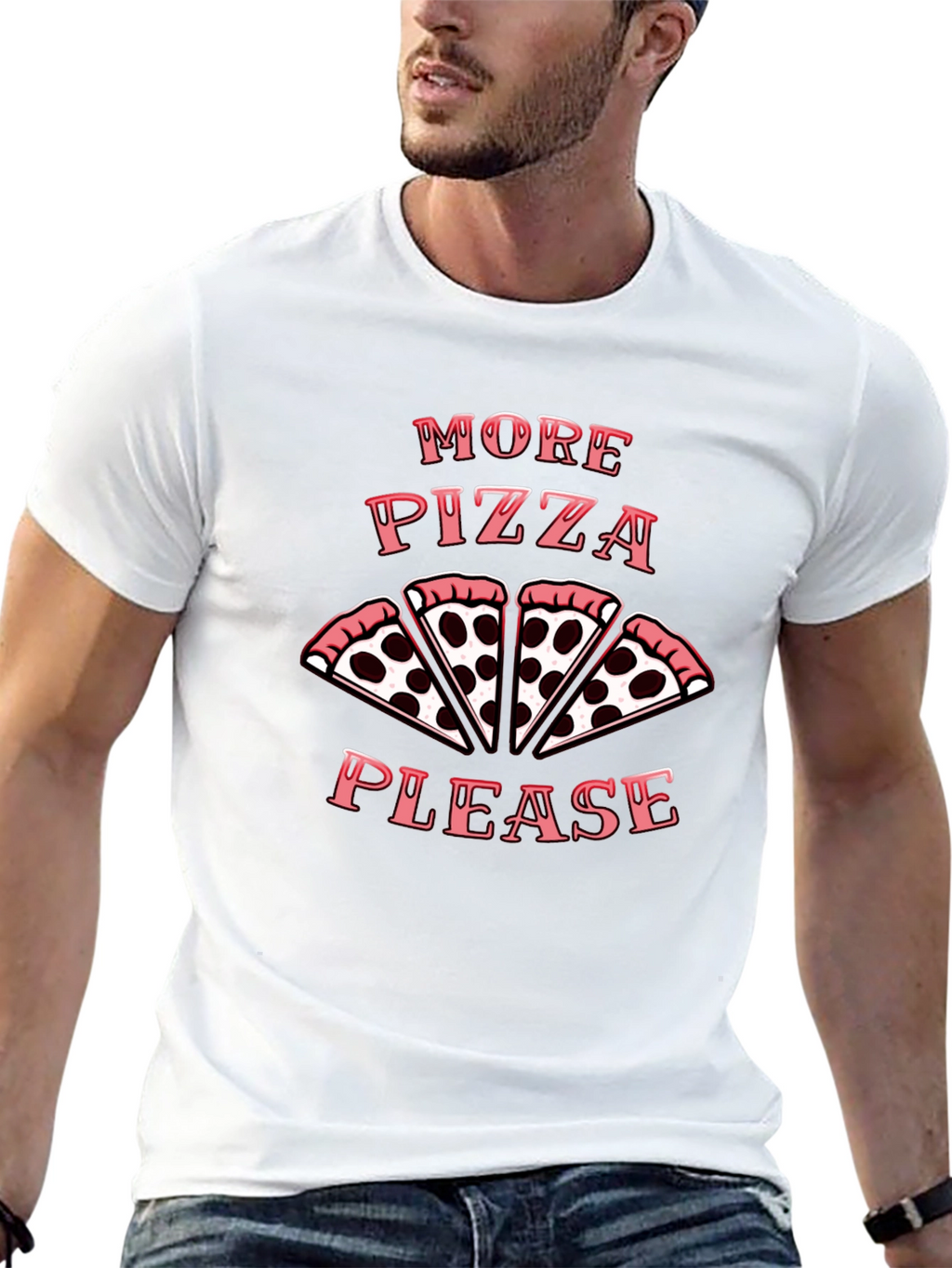 More Pizza Please Funny Graphic T-Shirt