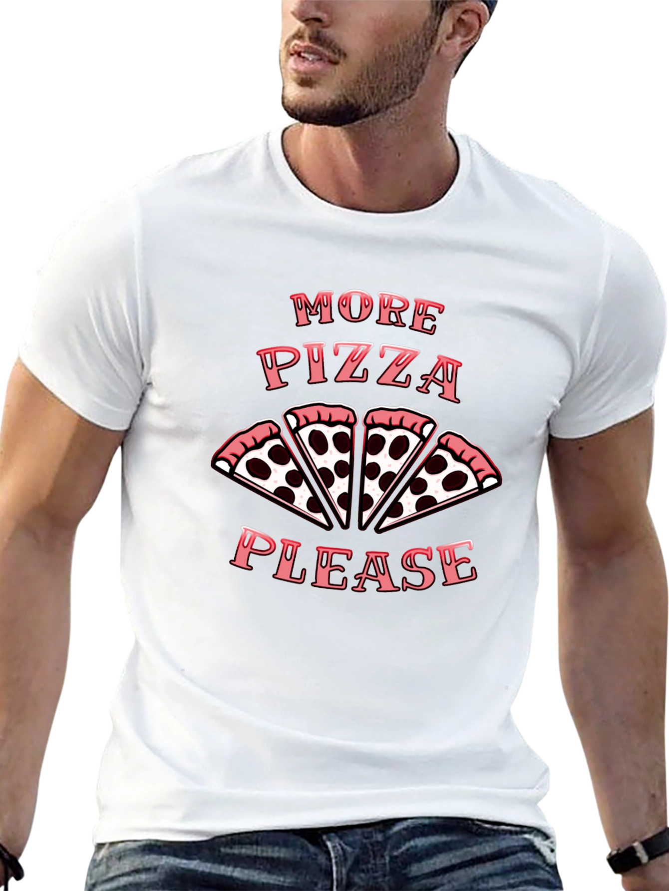 More Pizza Please Funny Graphic T-Shirt