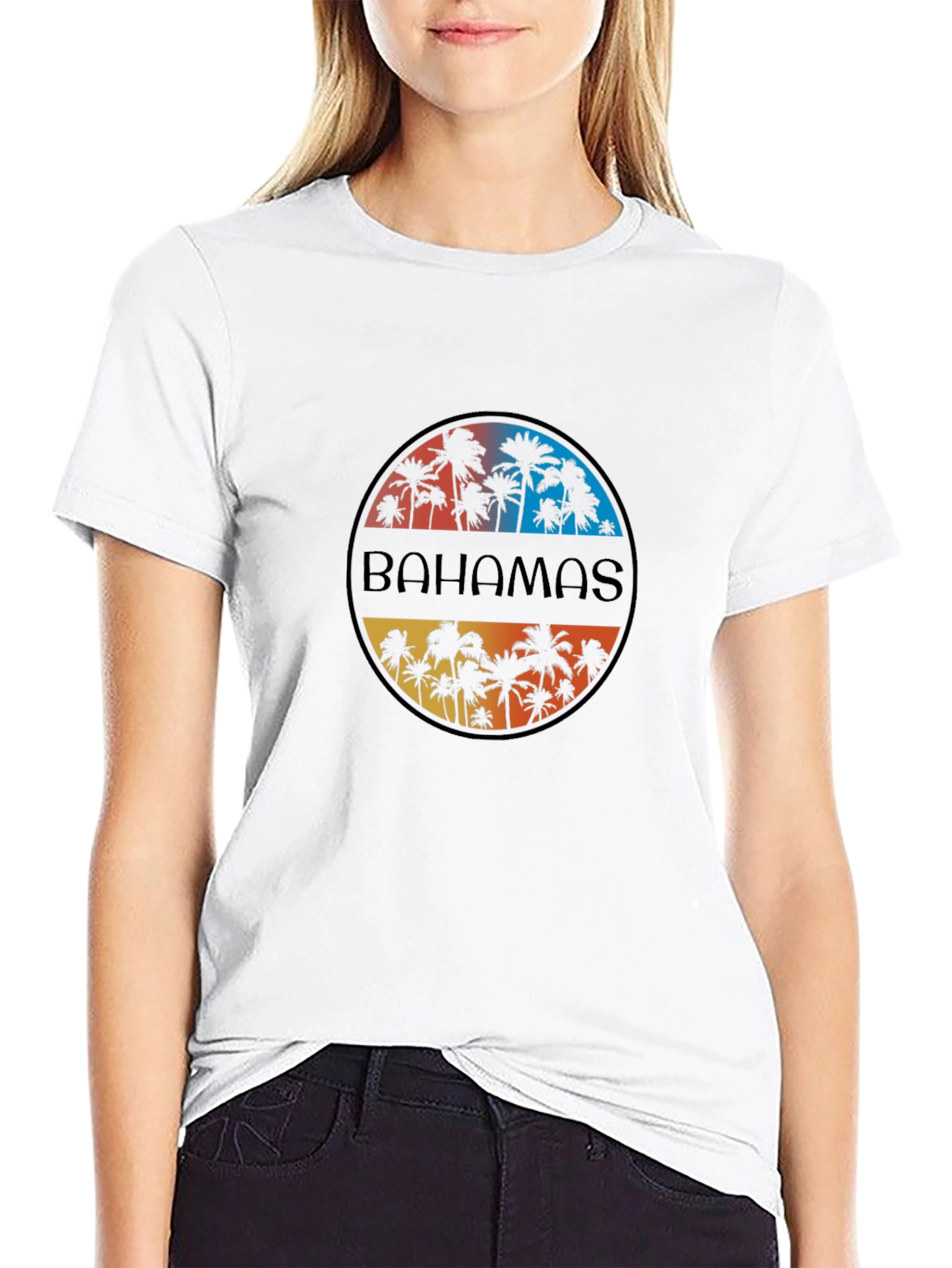 Bahamas Palm Tree T-Shirt - Island Vacation Style